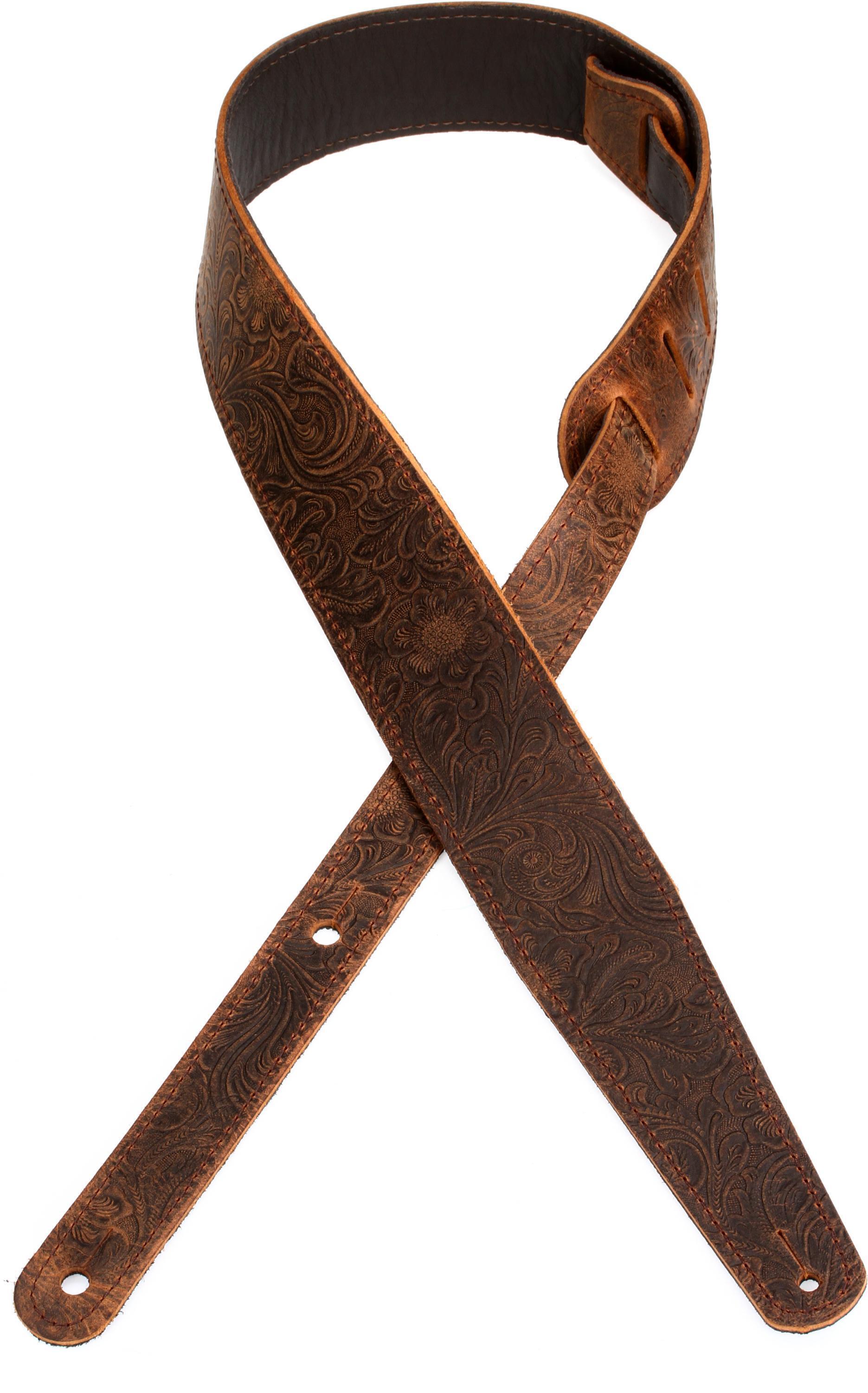 Leather Guitar Strap, 100 Year Warranty