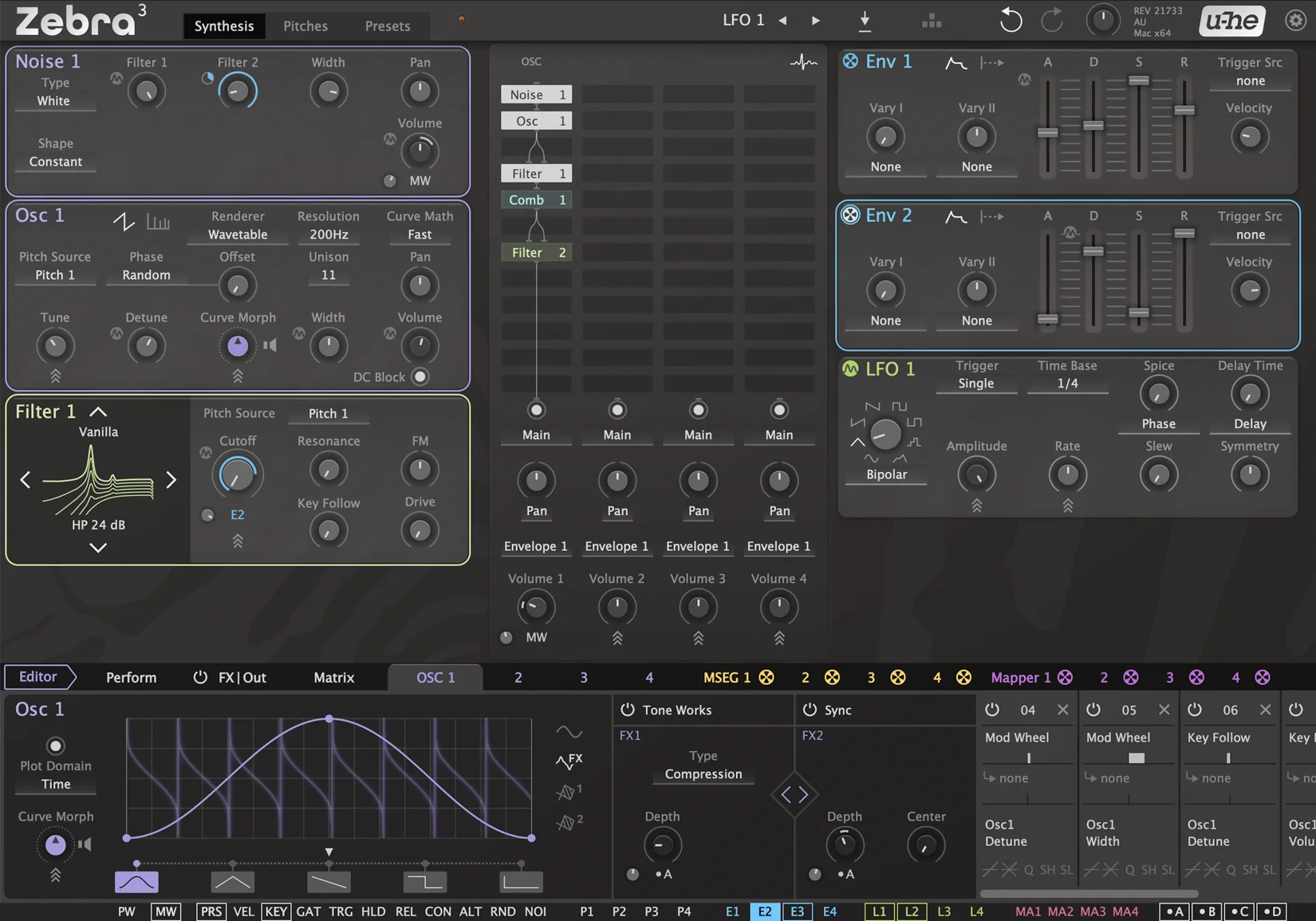 u-he Zebra 3 Virtual Synthesizer Plugin