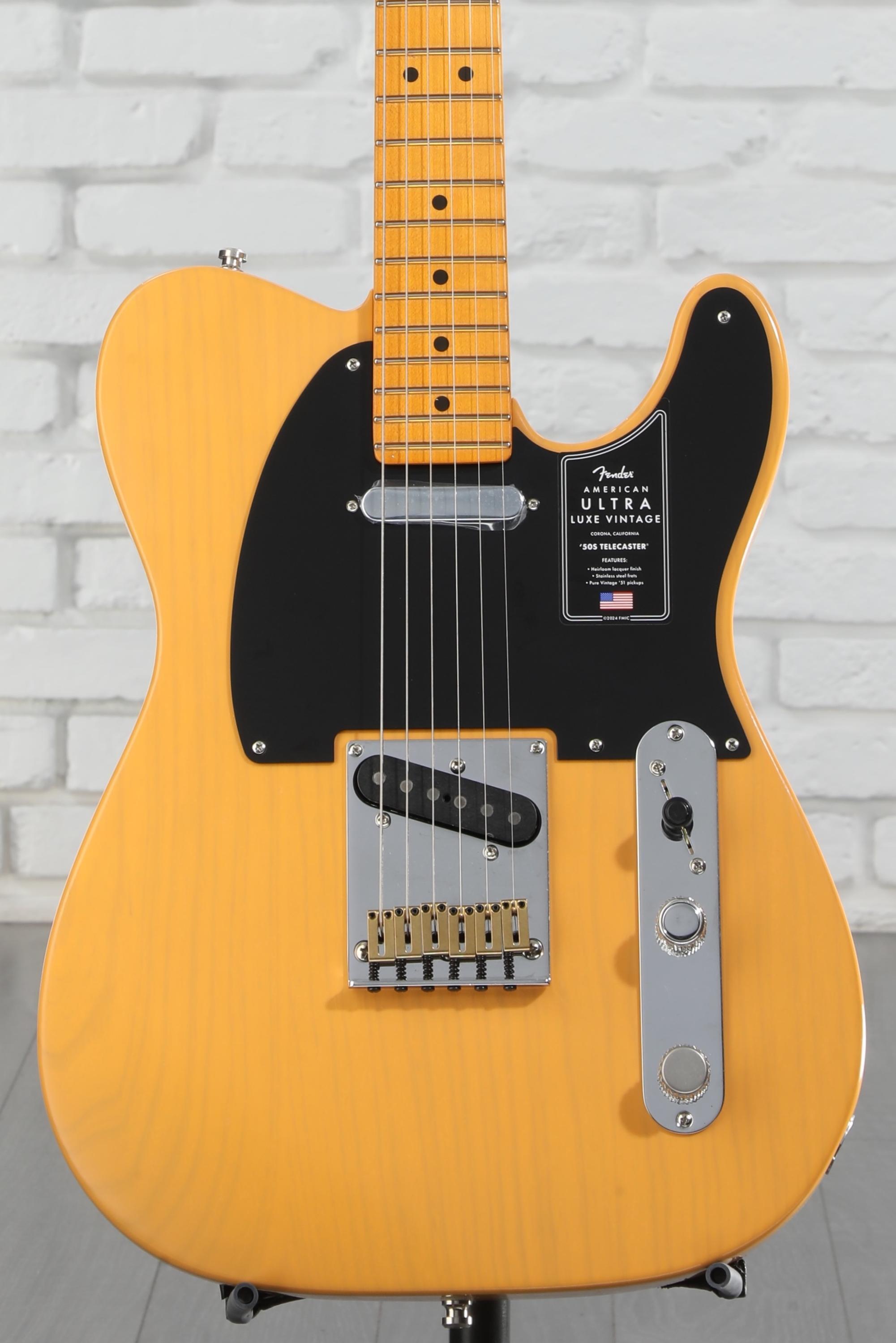 Fender American Ultra Luxe Vintage '50s Telecaster Electric Guitar - Butterscotch Blonde, Heirloom Lacquer