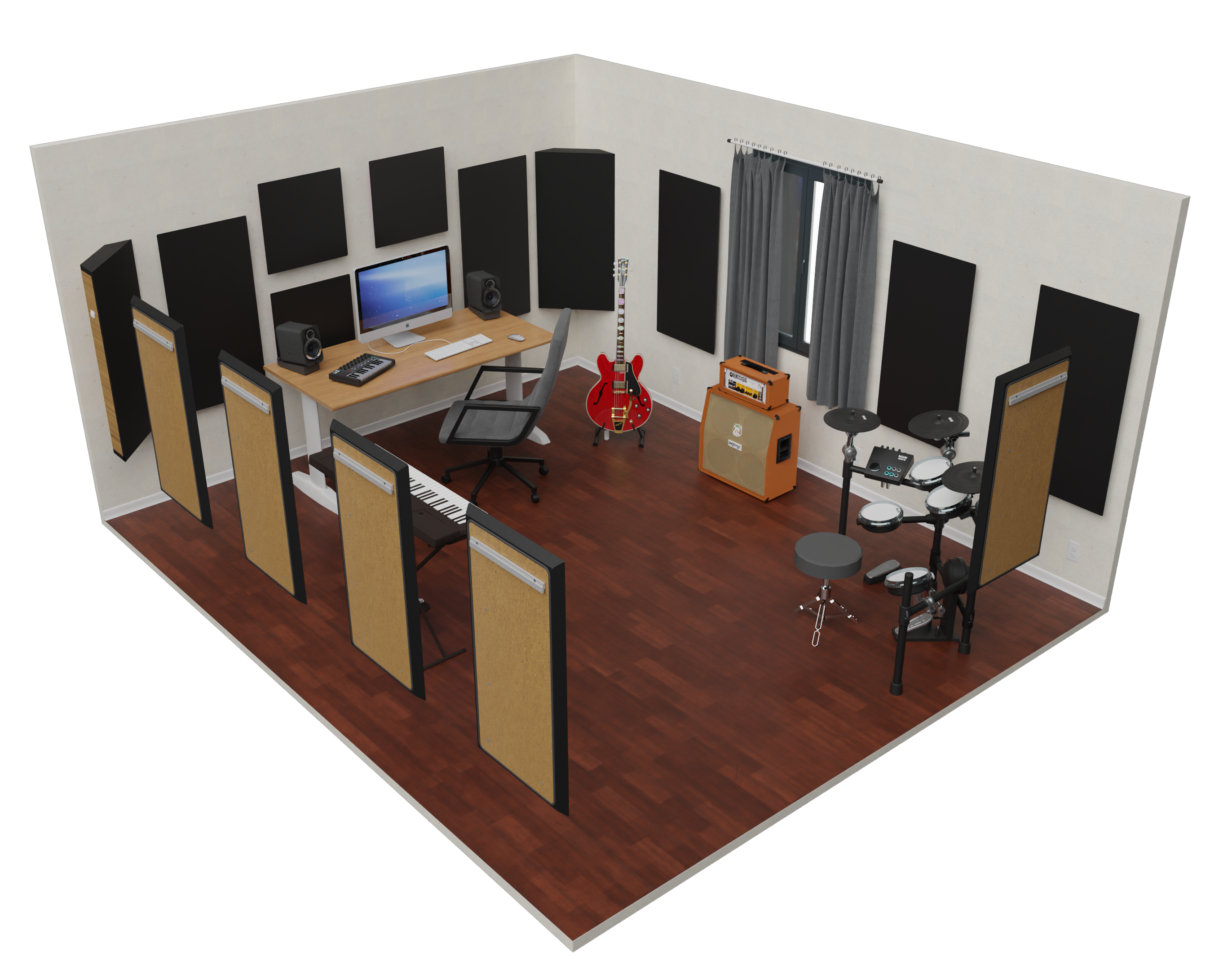 Photo of ProSoCoustic 200-square-foot Acoustic Room Treatment Bundle - Black