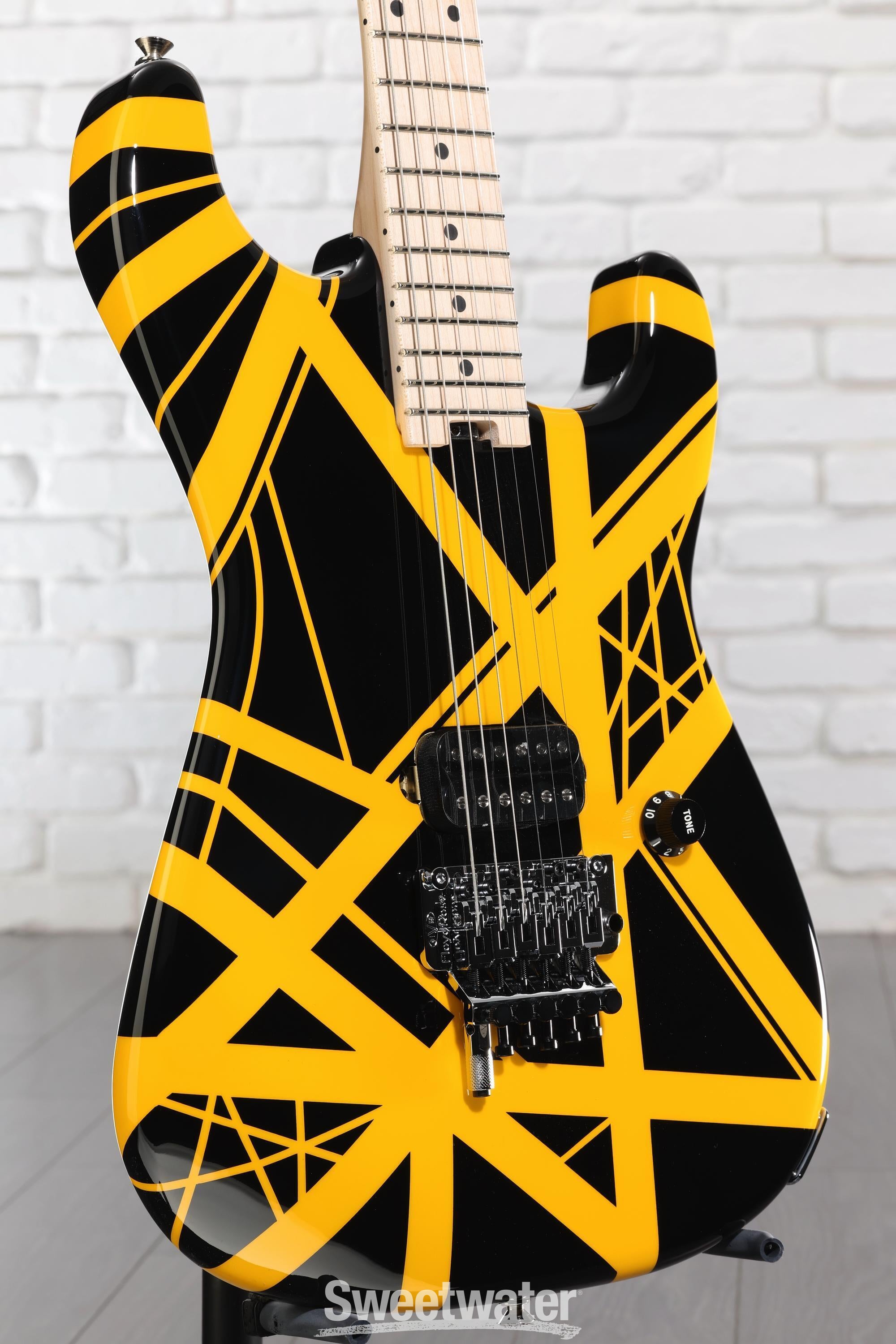 Photo of EVH Striped Series - Black w/ Yellow Stripes