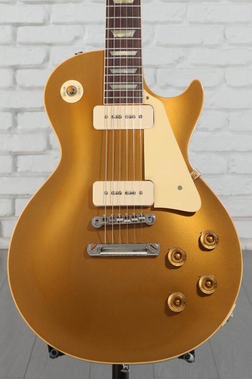 Gibson Custom 1956 Les Paul Goldtop Reissue Electric Guitar - Double Gold, VOS
