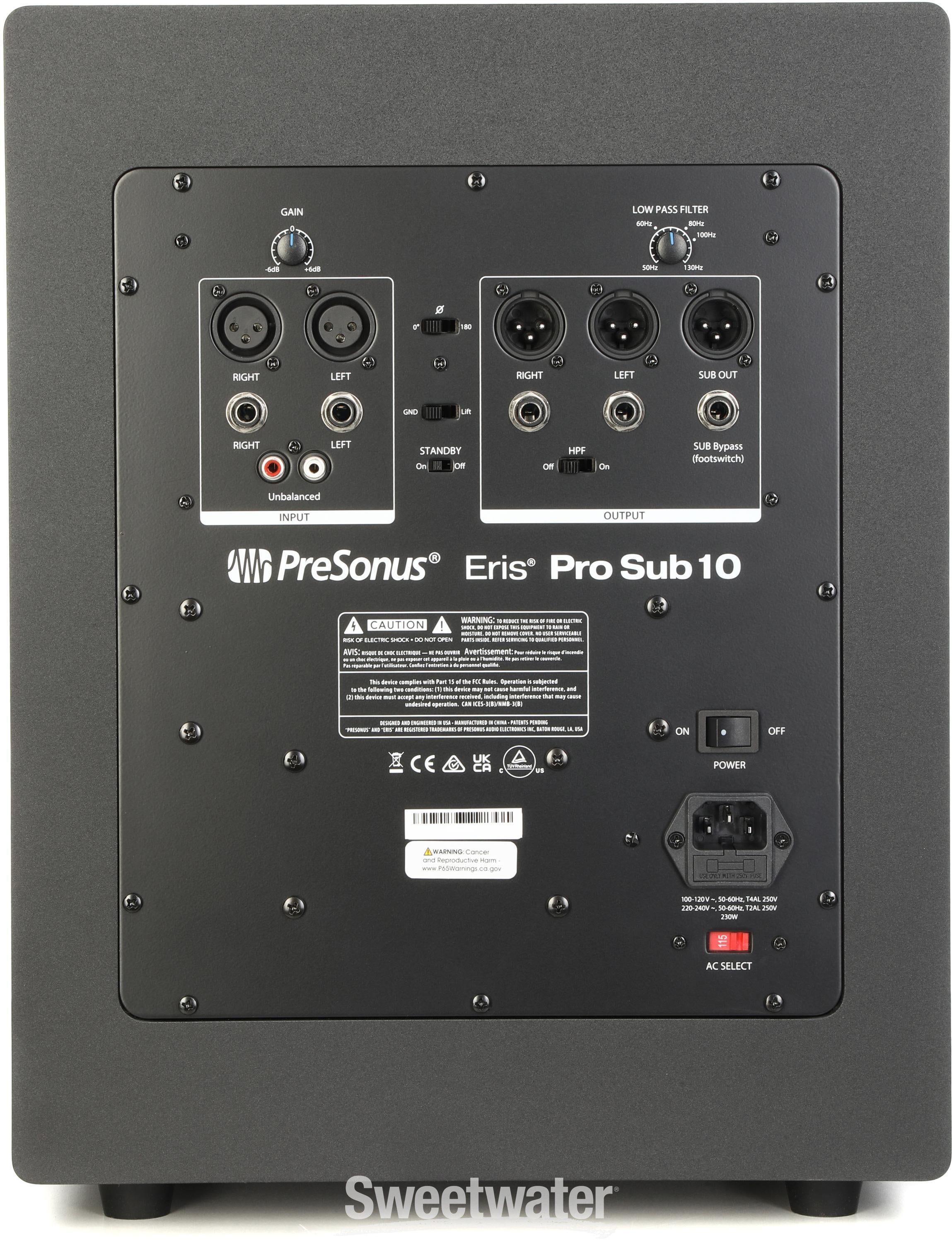 PreSonus Eris Pro Sub 10 10-inch Powered Studio Subwoofer