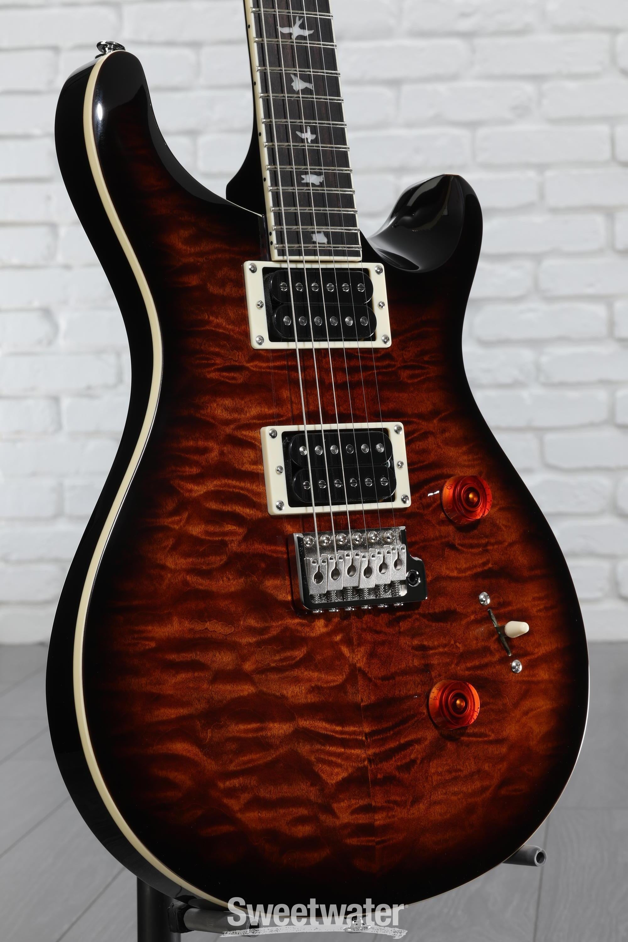 PRS SE Custom 24 Electric Guitar - Quilted Black Gold