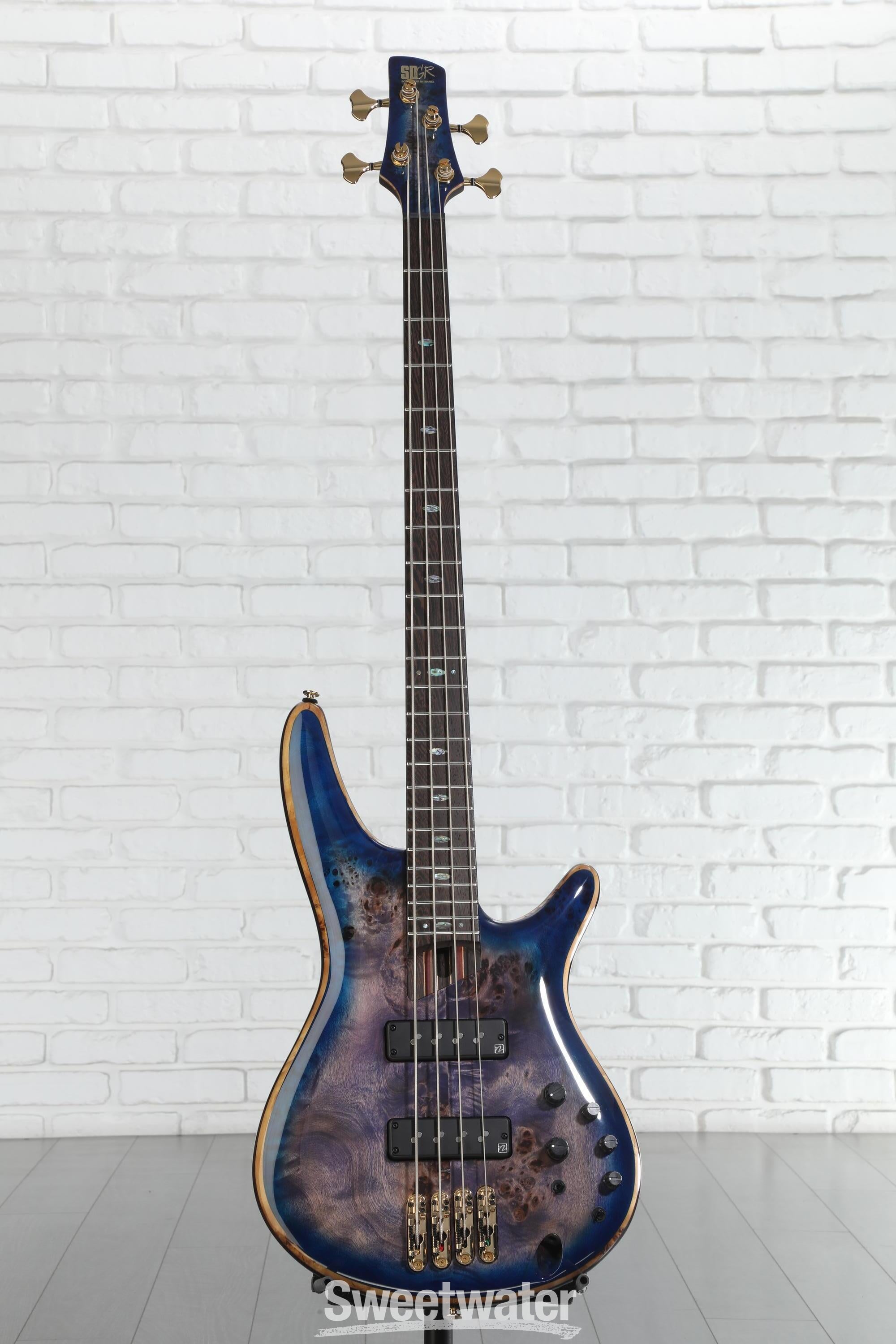 BS リコリーナ260 BLU Ibanez Premium SR2600 Bass Guitar - Cerulean Blue Burst | Sweetwater