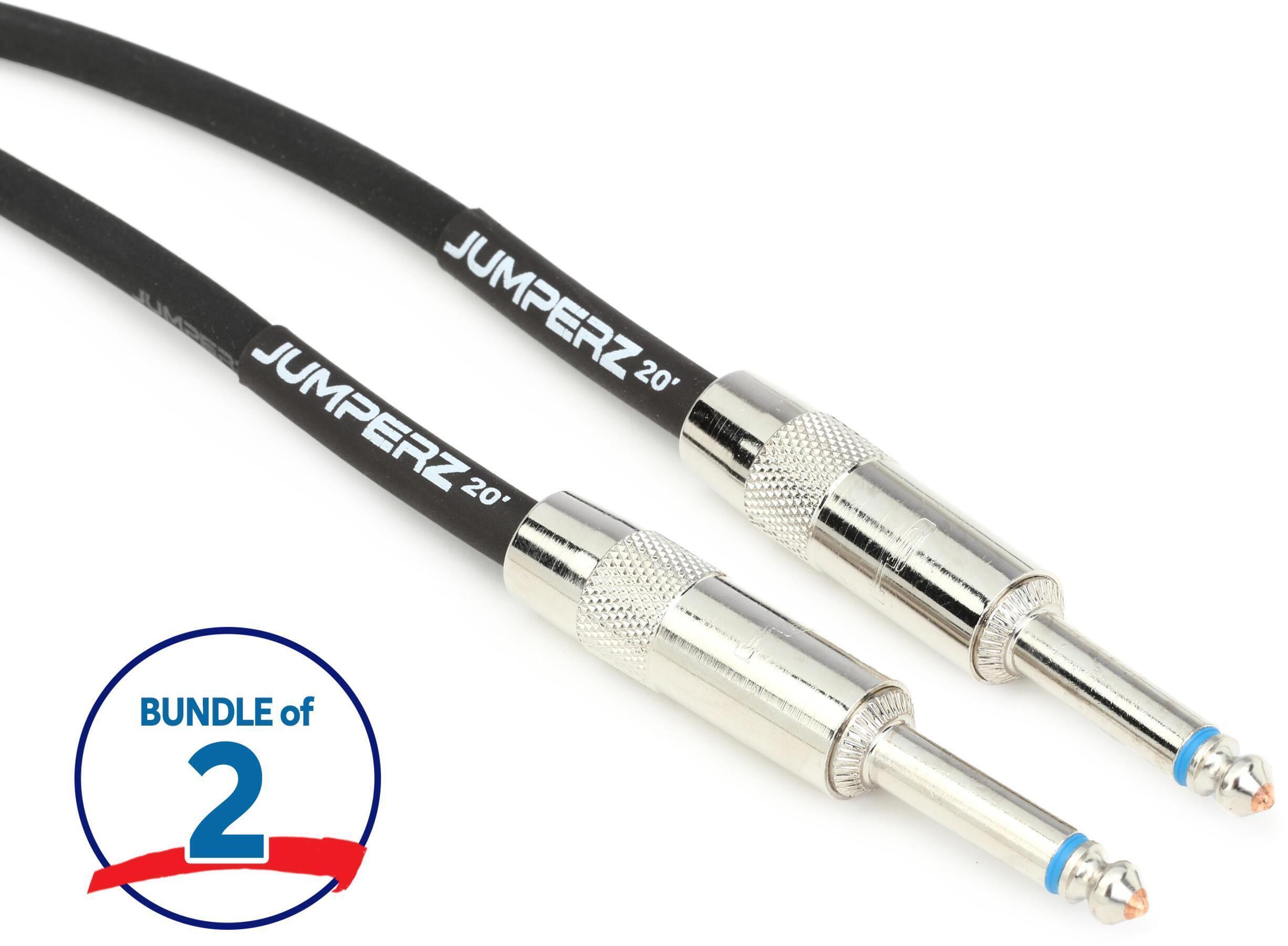 Photo of JUMPERZ Blue Line Instrument Patch Cable - 20 foot (2-pack)