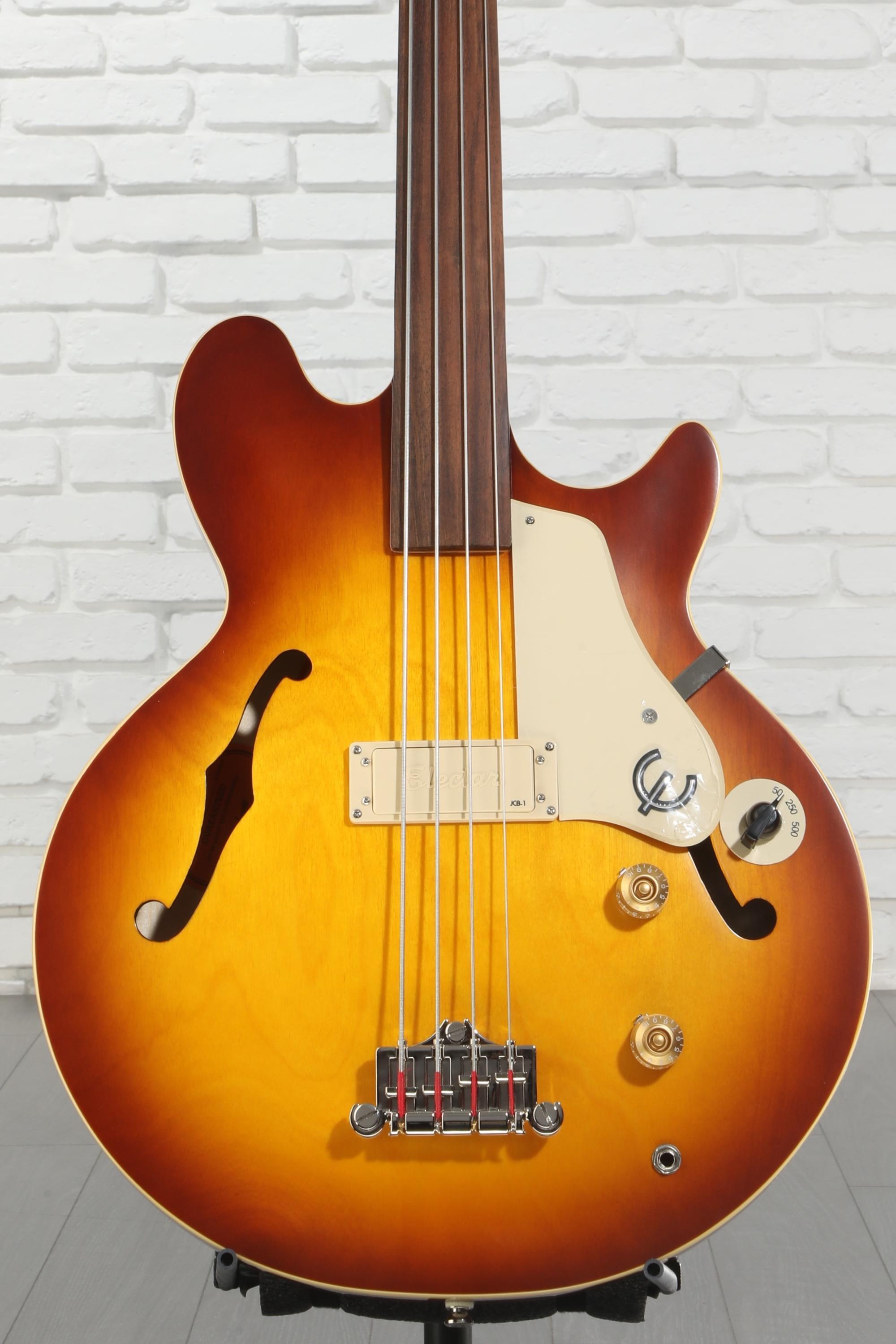 Epiphone Jack Casady Fretless Signature Bass Guitar - Aged Royal