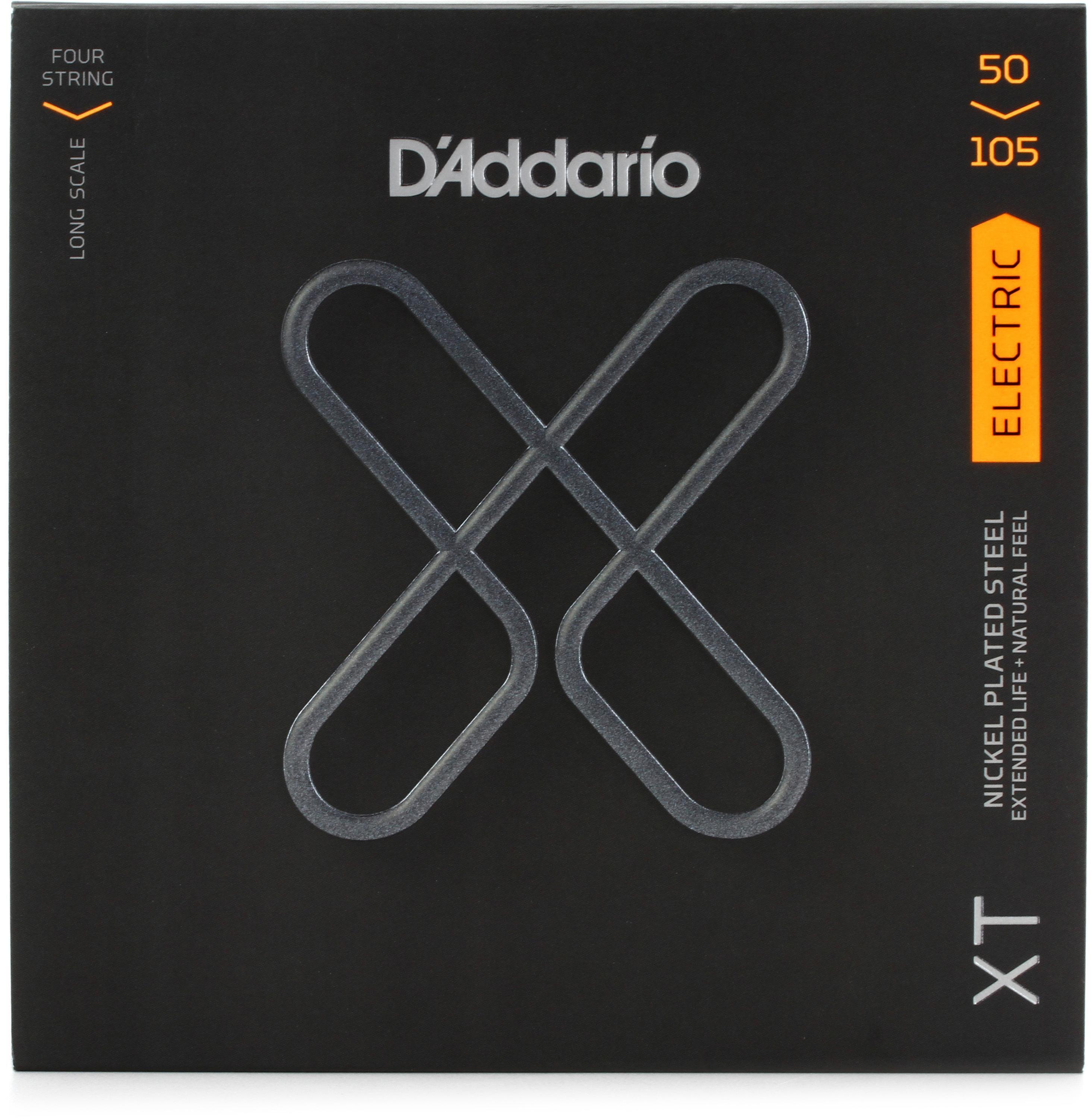 Photo of D'Addario XTB50105 XT Nickel Plated Steel Bass Guitar Strings - .050-.105 Medium Long Scale
