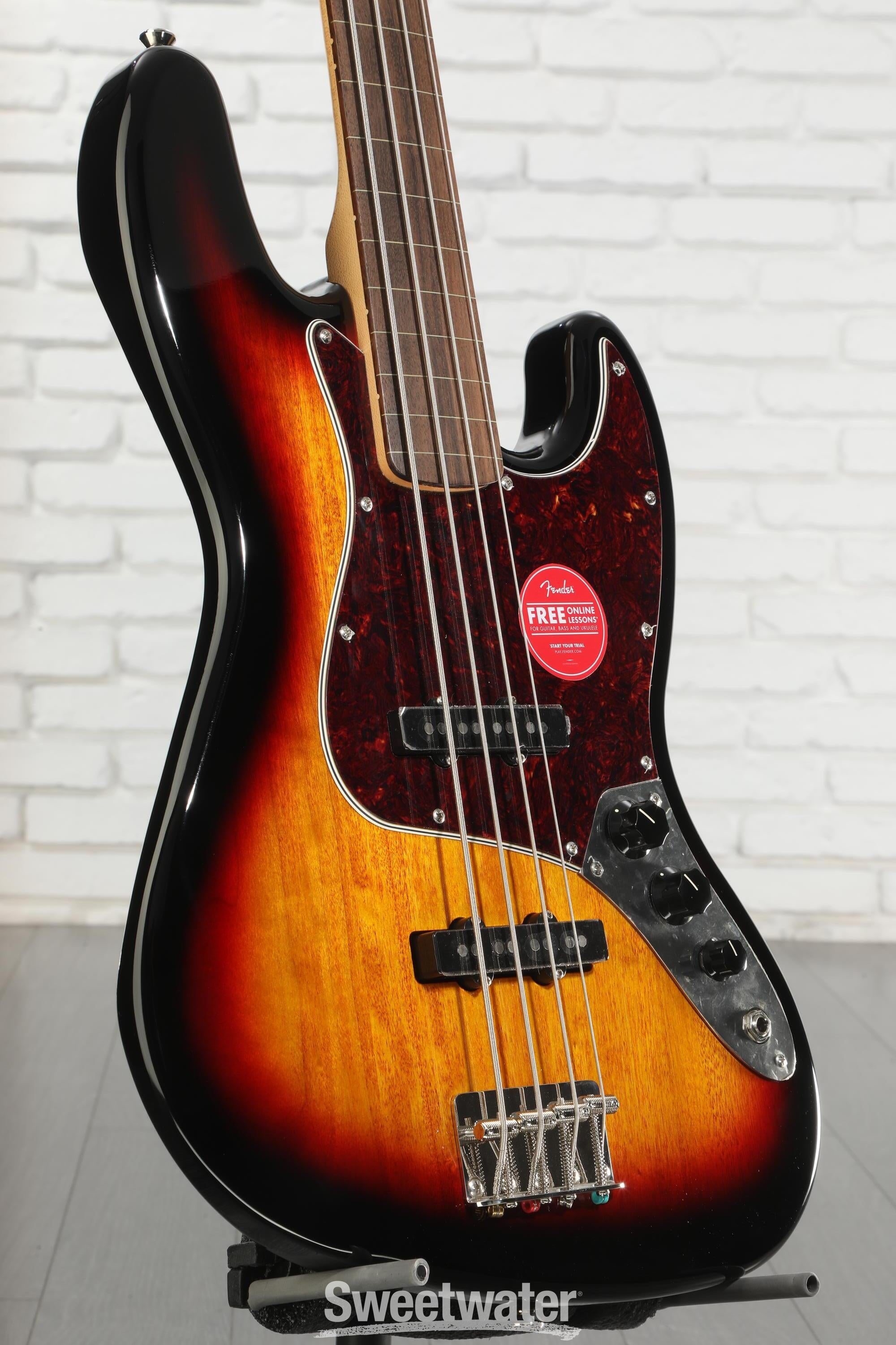 Squier Classic Vibe '60s Fretless Jazz Bass - 3-Tone Sunburst