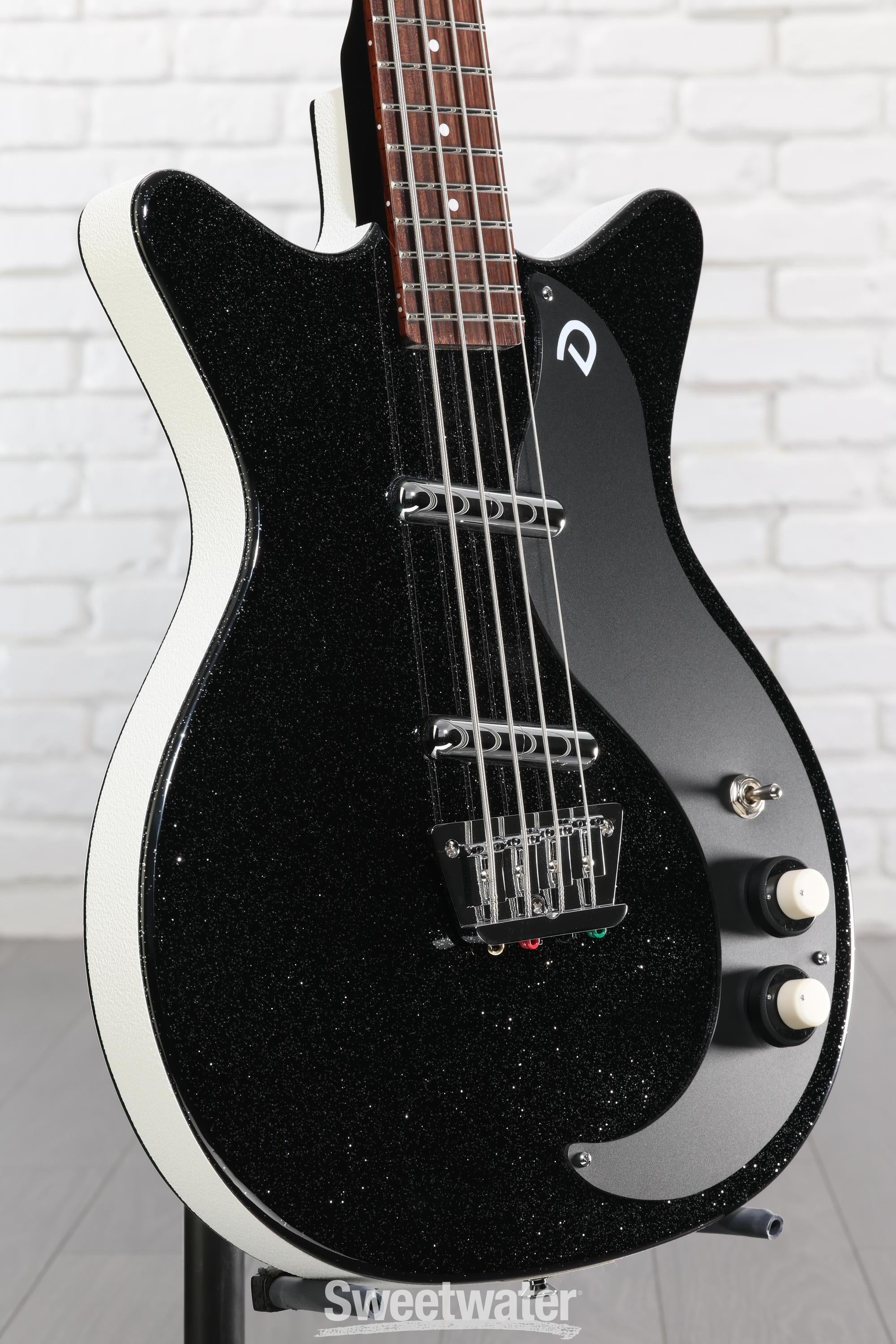 Photo of Danelectro '59DC Short Scale Bass Guitar - Black Metalflake