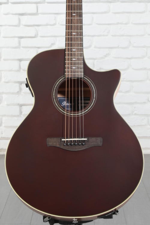 Ibanez AE100 Acoustic-electric Guitar - Burgundy Flat