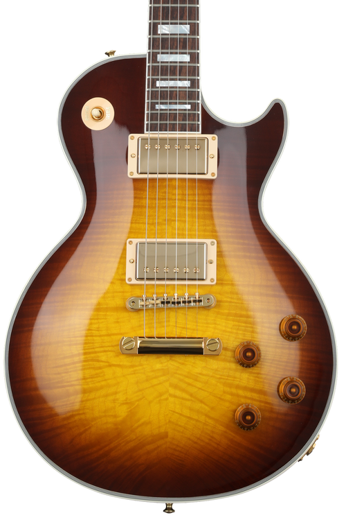 Custom Tobacco Burst Flame Maple Top LP Style Electric Guitar - Palace  Guitars