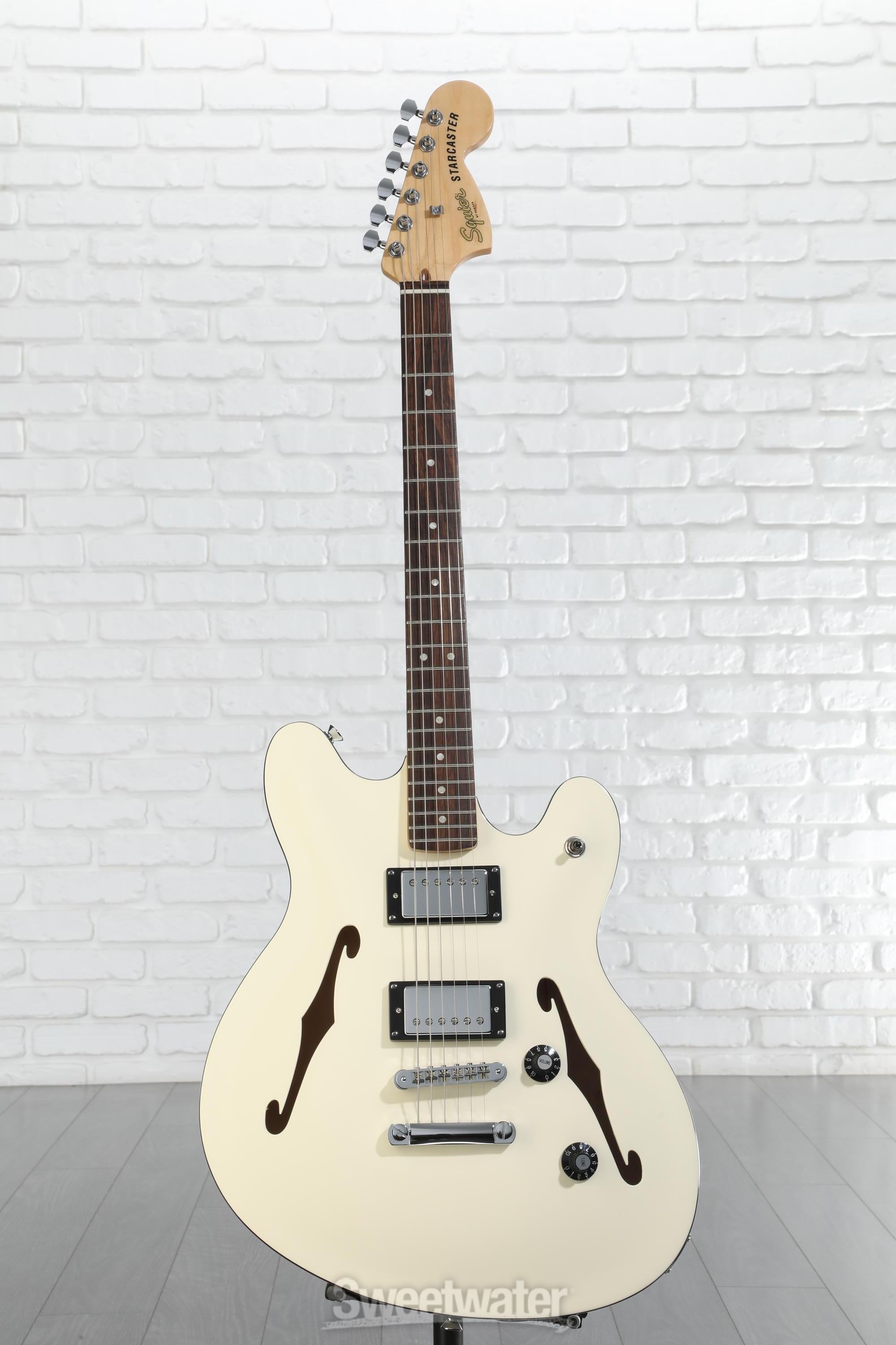 Squier Starcaster セミホロウボディ ホワイト Squier by Fender Affinity Series Starcaster Deluxe Olympic