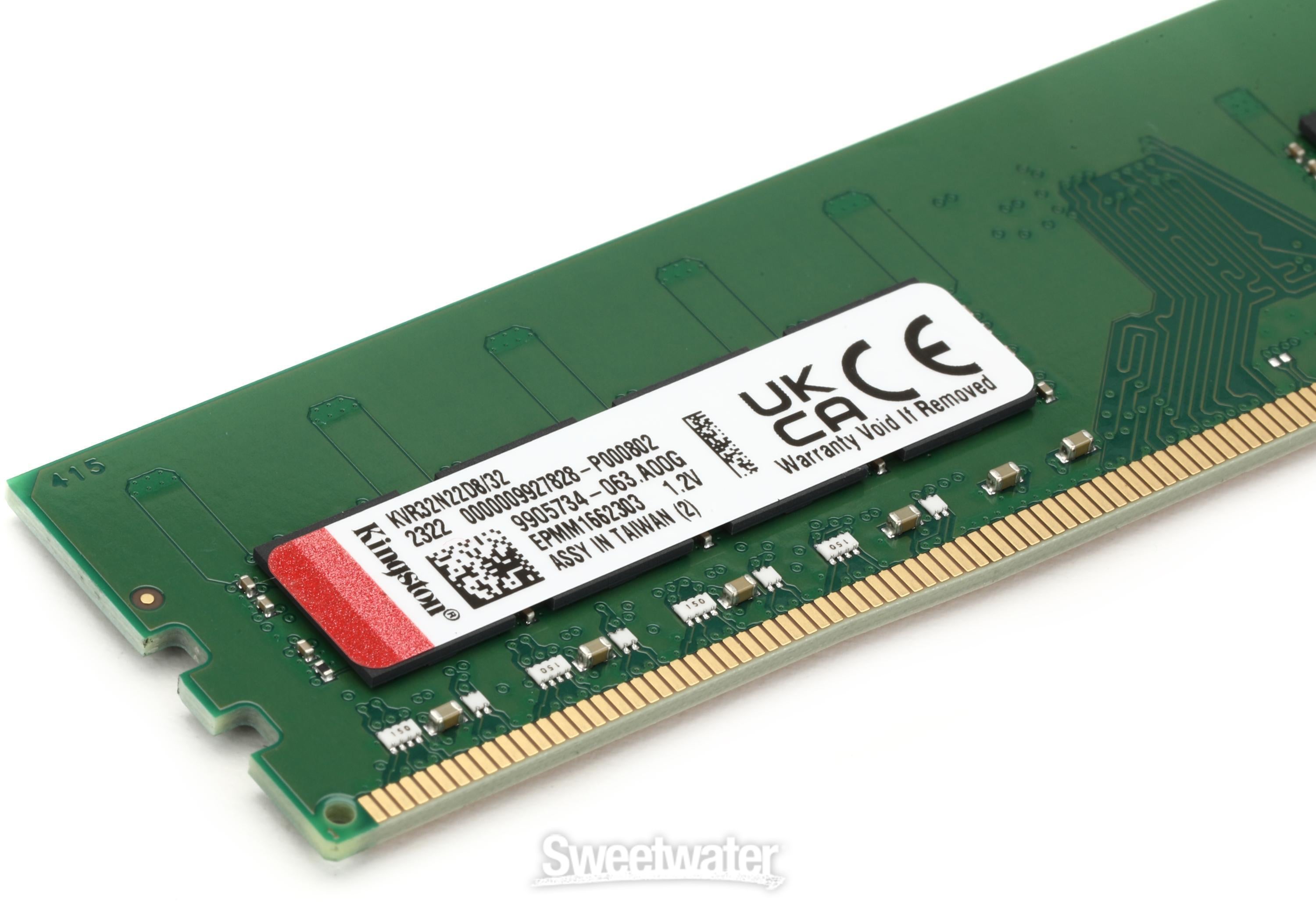 Kingston DDR4-3200 (PC4-25600) ValueRAM Memory Module - 32GB | Sweetwater