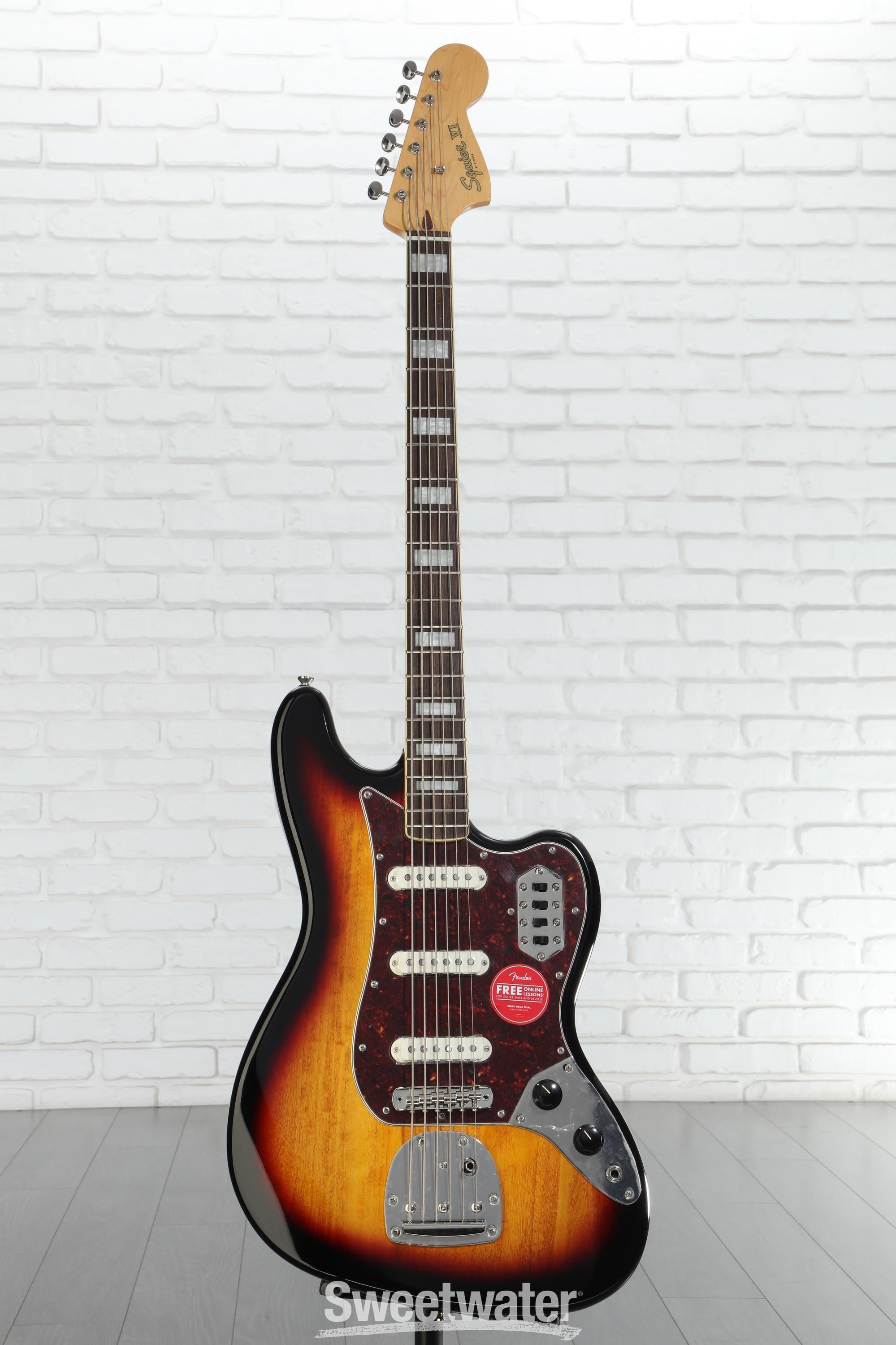 Squier Classic Vibe Bass VI Guitar - 3-tone Sunburst | Sweetwater