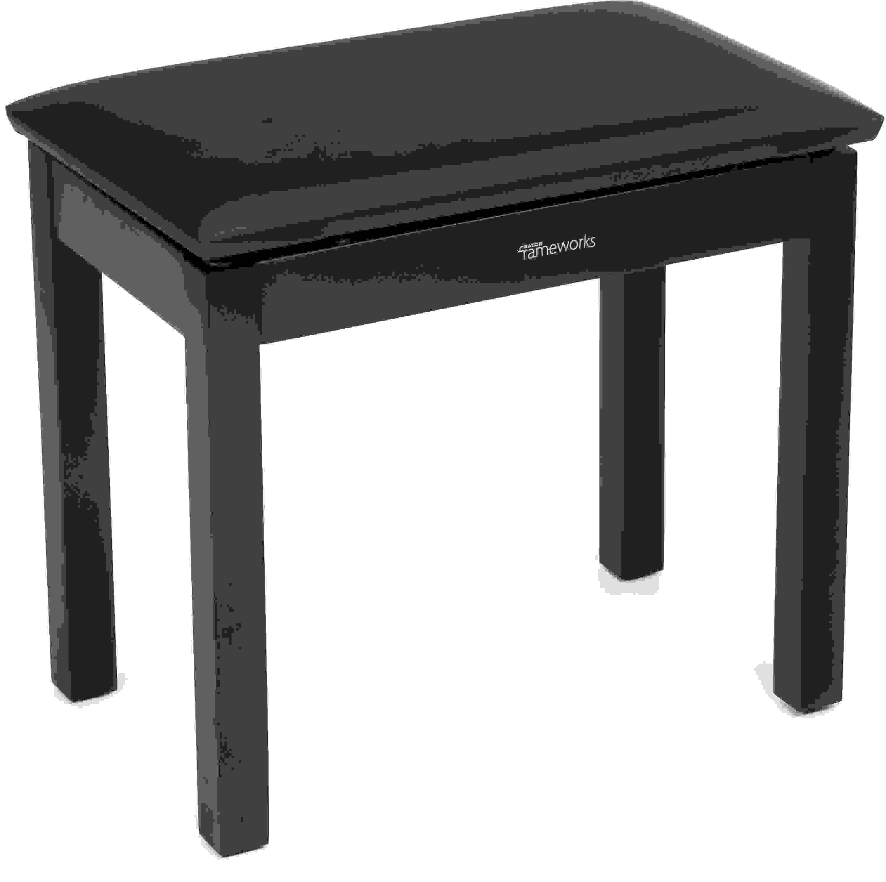 Gator Frameworks GFW-KEYBENCH-WDBKS Deluxe Wooden Piano Bench with Storage Compartment - Black