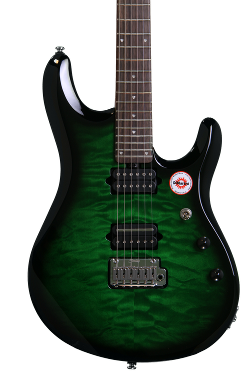 Sterling By Music Man JP100D - Transparent Greenburst