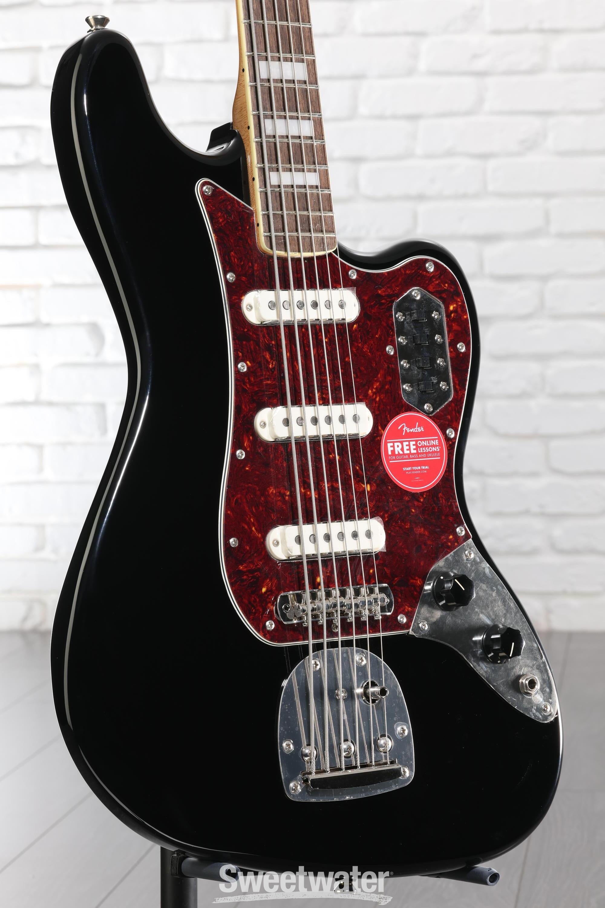 Squier Classic Vibe Bass VI Guitar - Black Reviews | Sweetwater