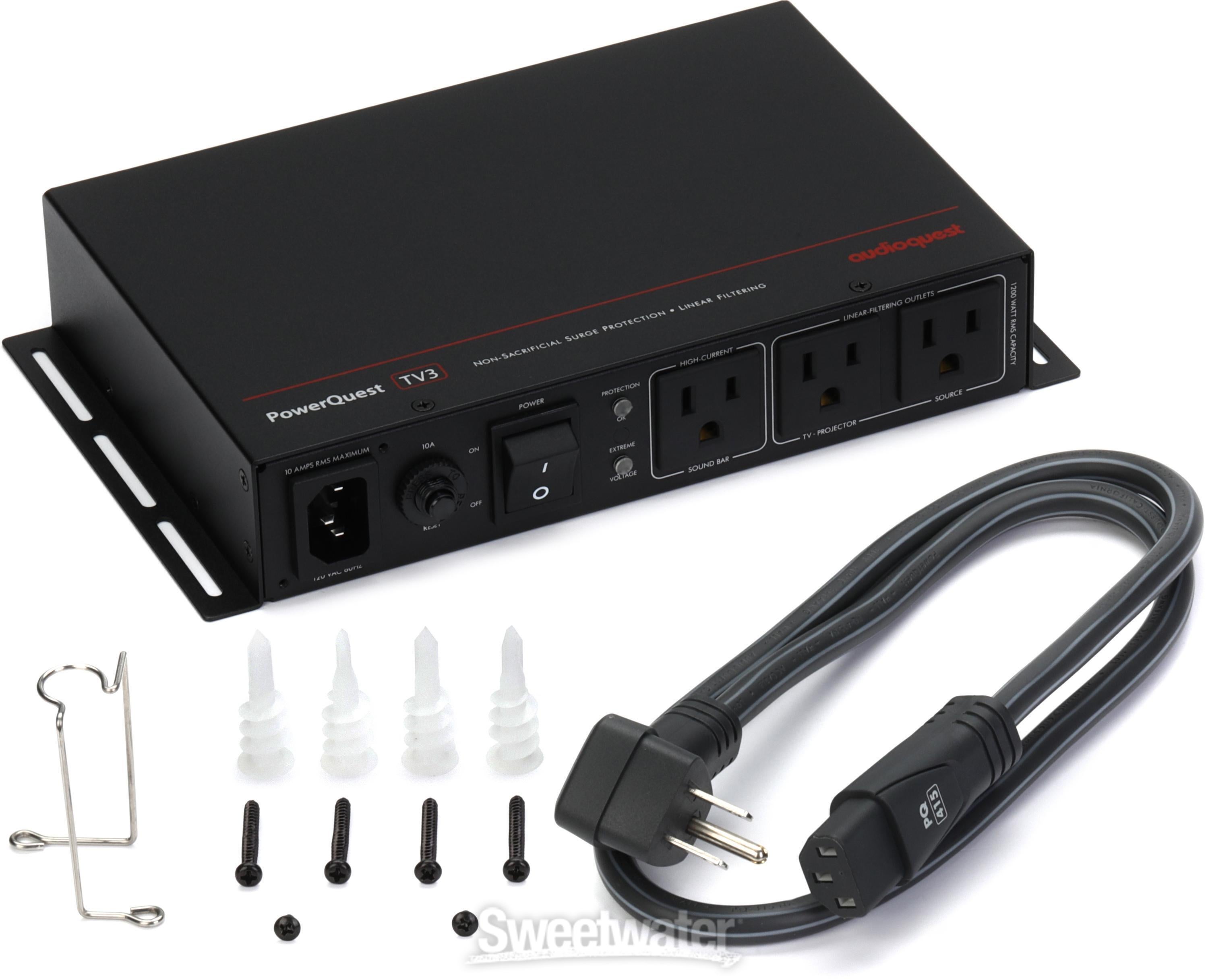 AudioQuest PowerQuest G8 - 8-Outlet Surge Protector with USB-A and USB-C Charging Ports - Perfect for TV, AV Receiver, Xbox, Playstation, Soundbar, Co AudioQuest PowerQuest G8 Power Bar