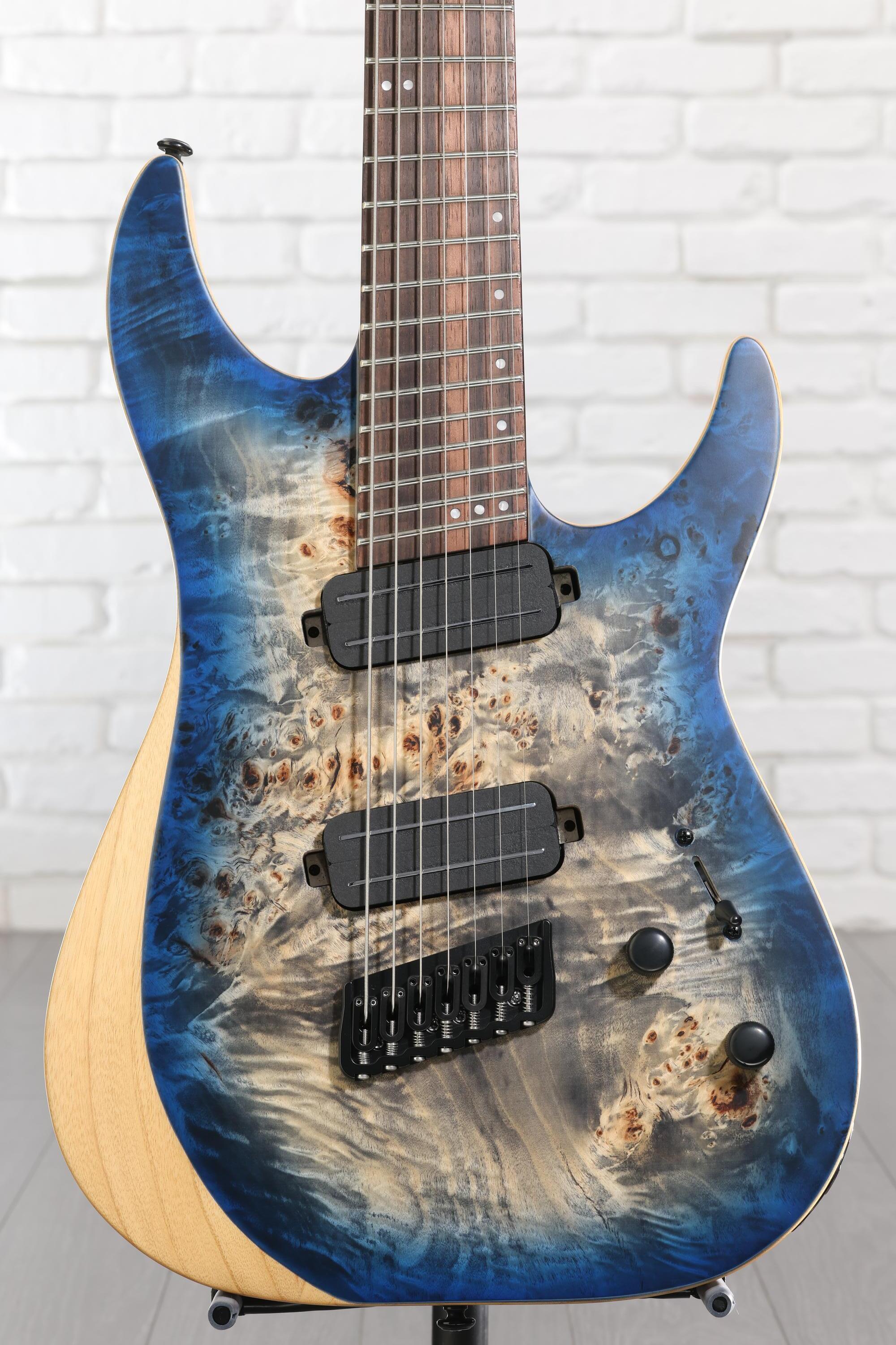 Schecter Reaper-7 Multiscale - Satin Sky Burst Reviews | Sweetwater