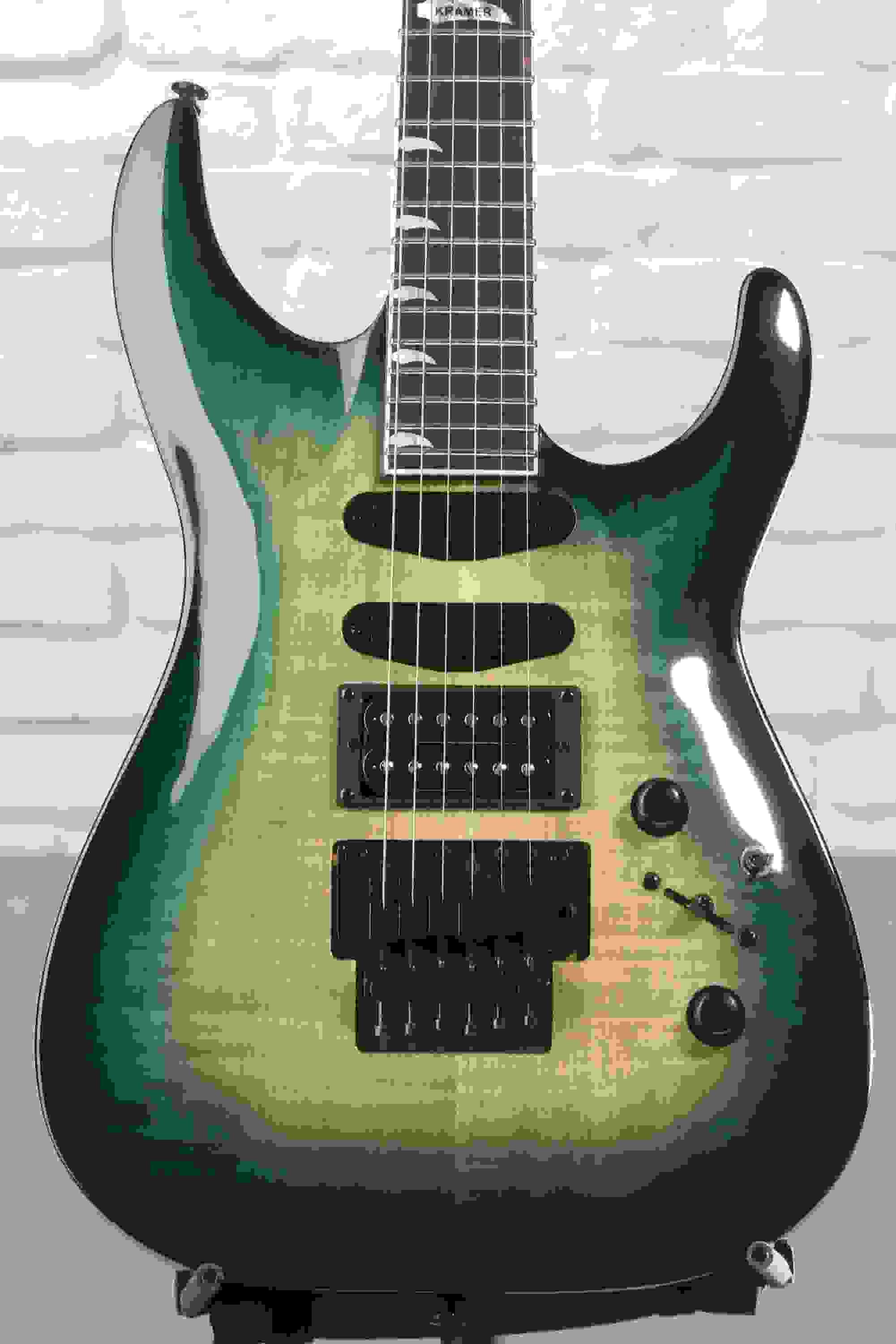 Kramer SM-1 Figured Electric Guitar - Caribbean Blue Perimeter