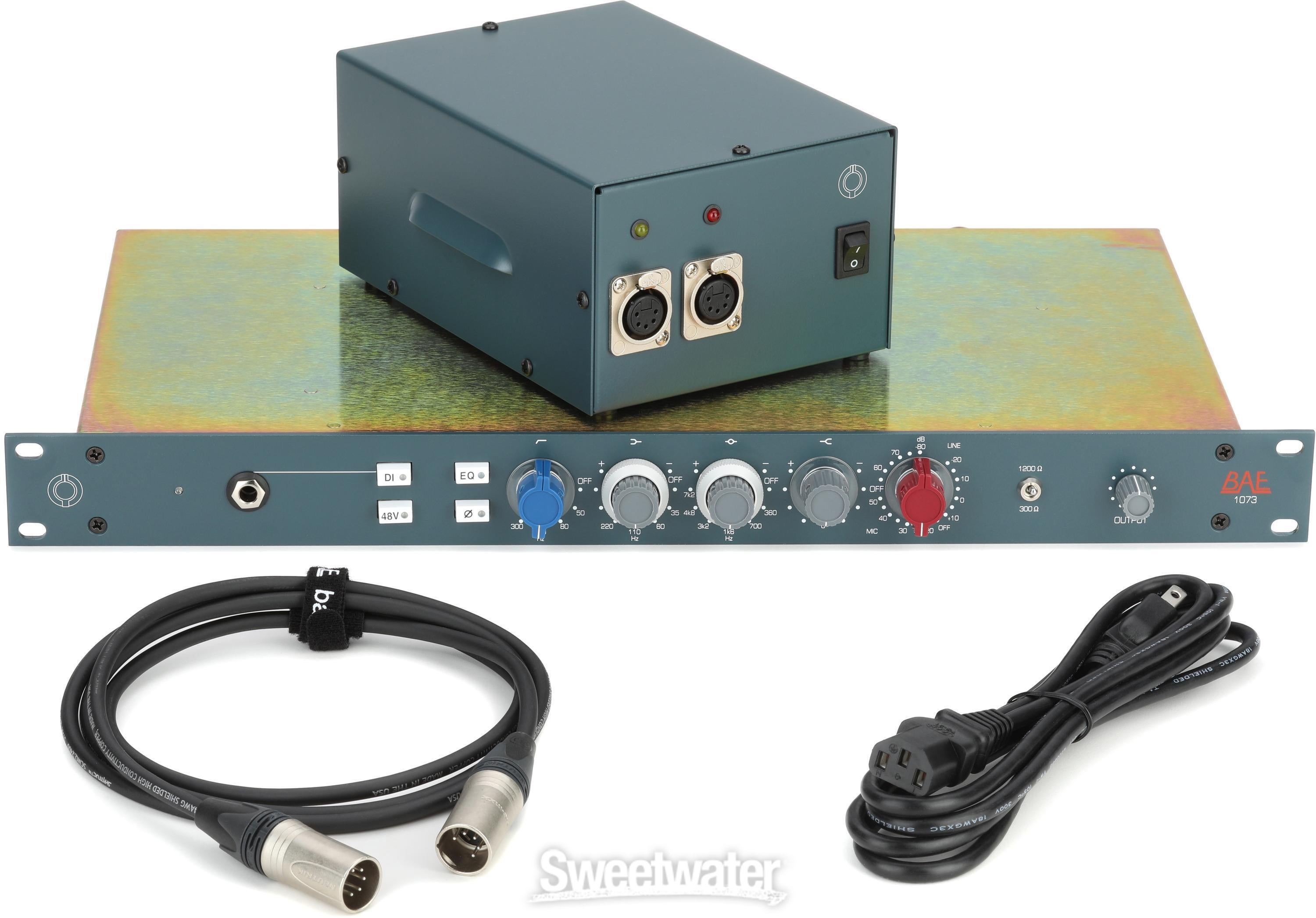 BAE 1073 Rackmount Microphone Preamp & EQ with Power Supply