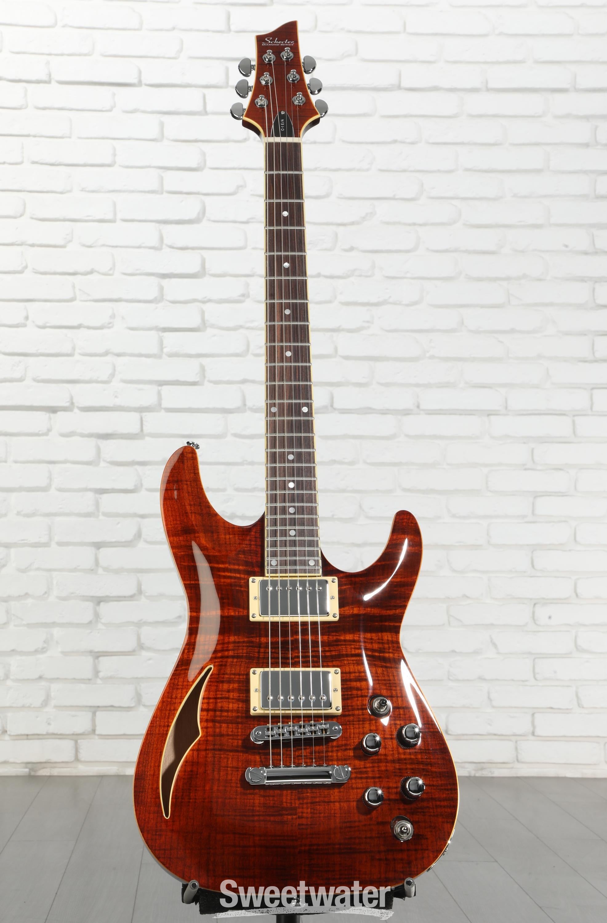 Schecter C-1 E/A Classic Semi-hollowbody Electric Guitar - Cats