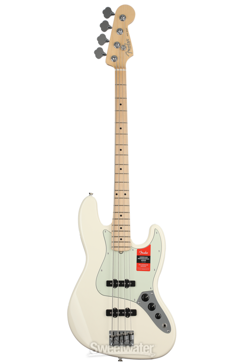 Fender American Professional Jazz Bass - Olympic White with Maple  Fingerboard