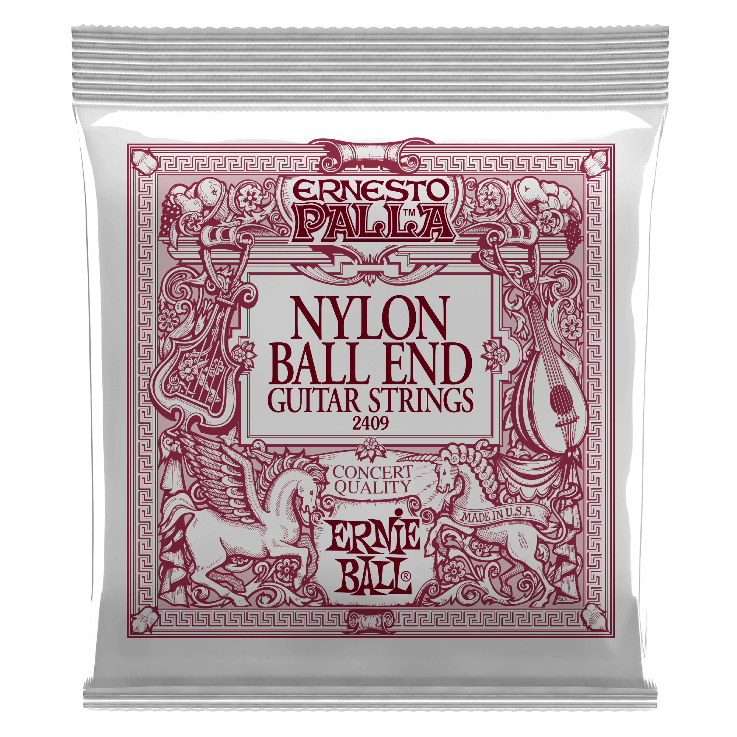 Ernie Ball 2409 Ernesto Palla Black & Gold Ball-End Nylon Classical Guitar Strings - Medium Tension