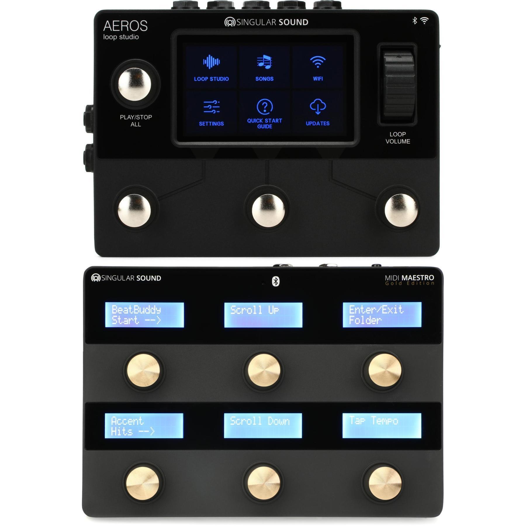 Singular Sound Aeros Loop Studio Stereo Looper Pedal with