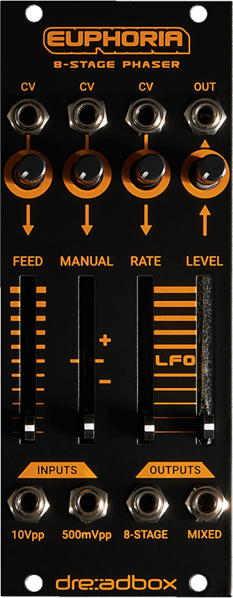 Photo of Dreadbox Euphoria 8-stage Phaser Chromatic Series Eurorack Module - Black Light
