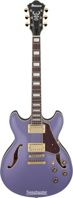 Ibanez Artcore AS73G Semi-hollow Electric Guitar - Metallic Purple Flat