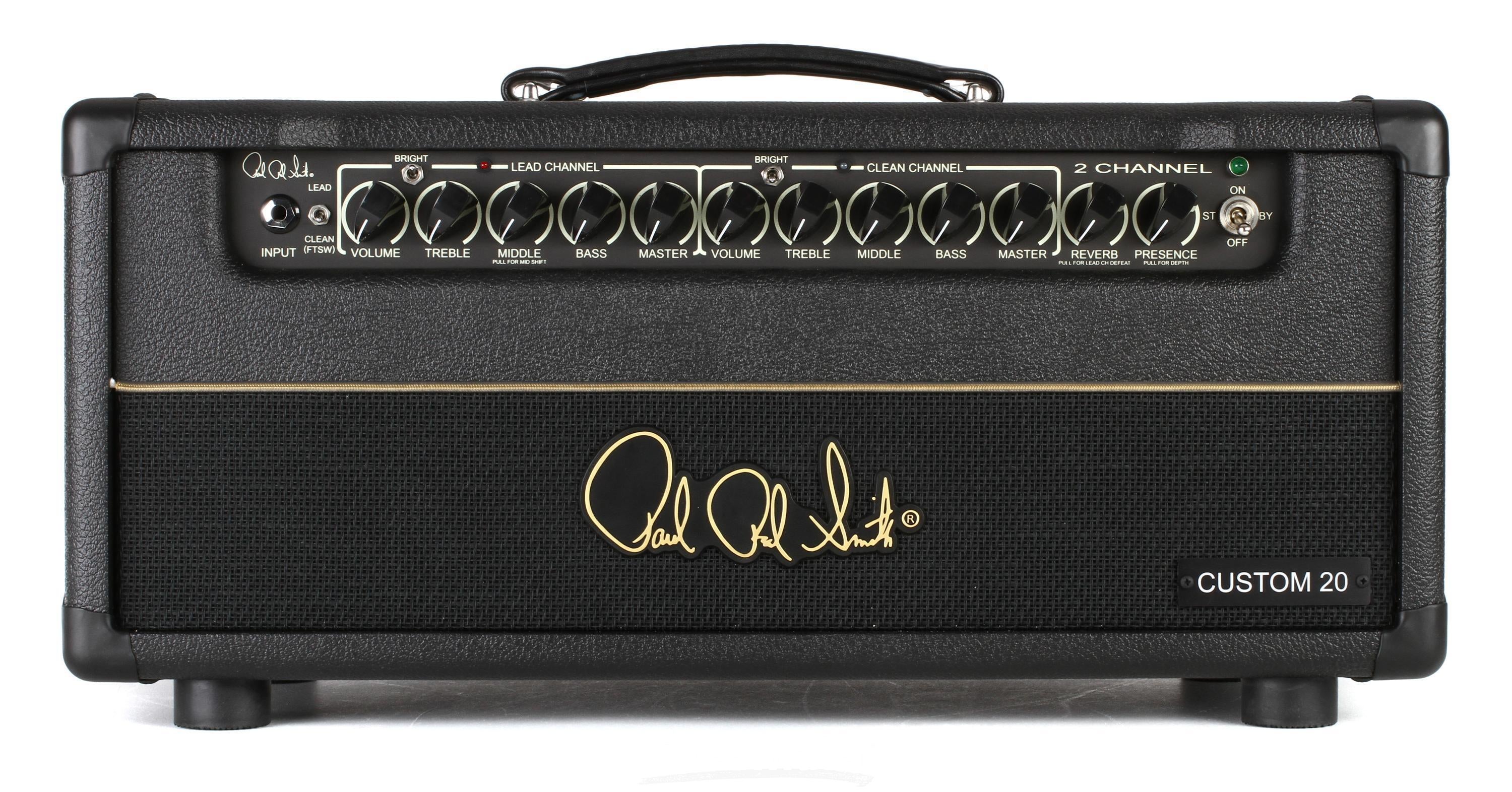 PRS 2-Channel Custom 20 - 20-watt Tube Head - Stealth Black