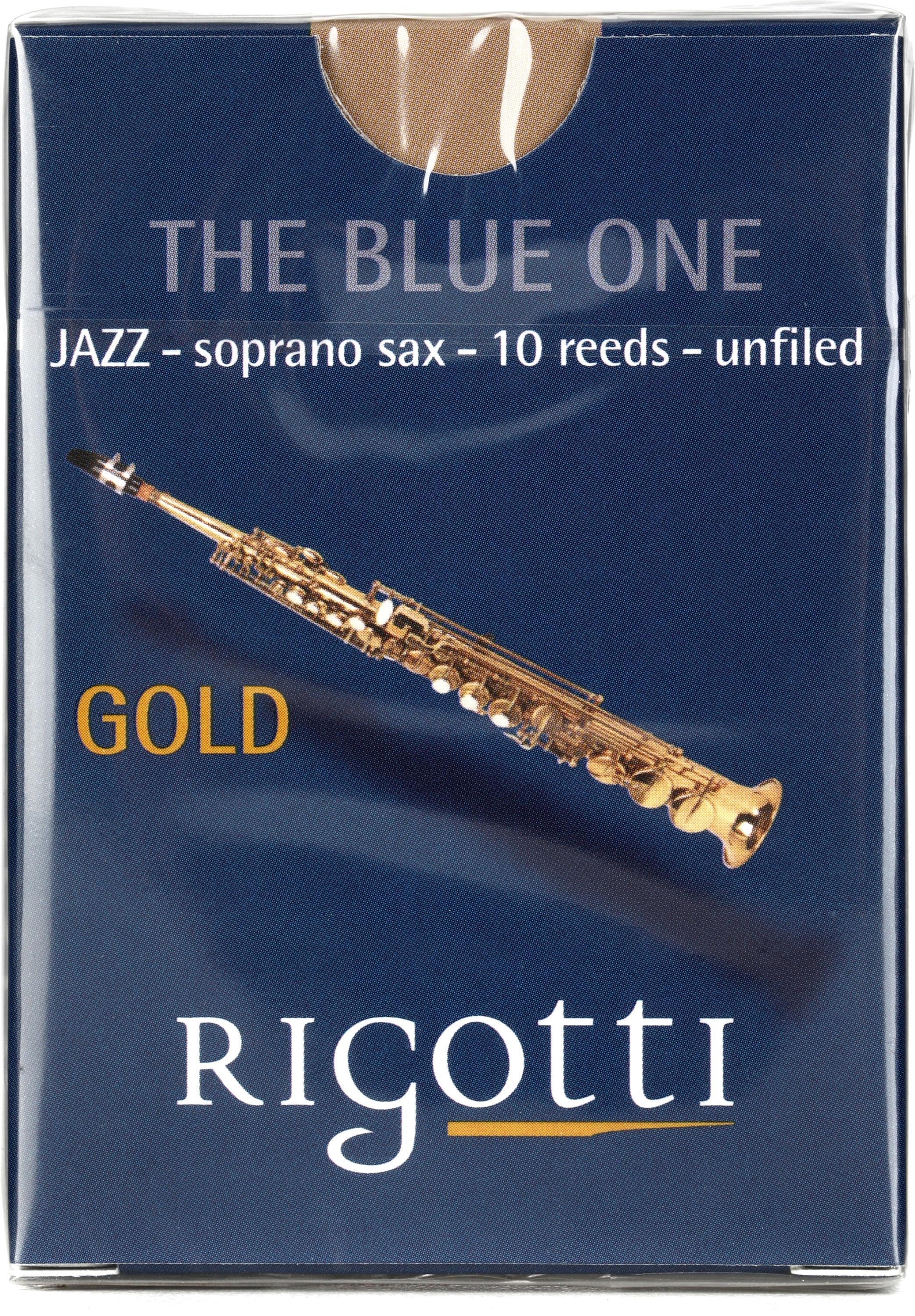 Rigotti RG.JSS Gold Jazz Soprano Saxophone Reeds - 4 Medium (10-pack ...