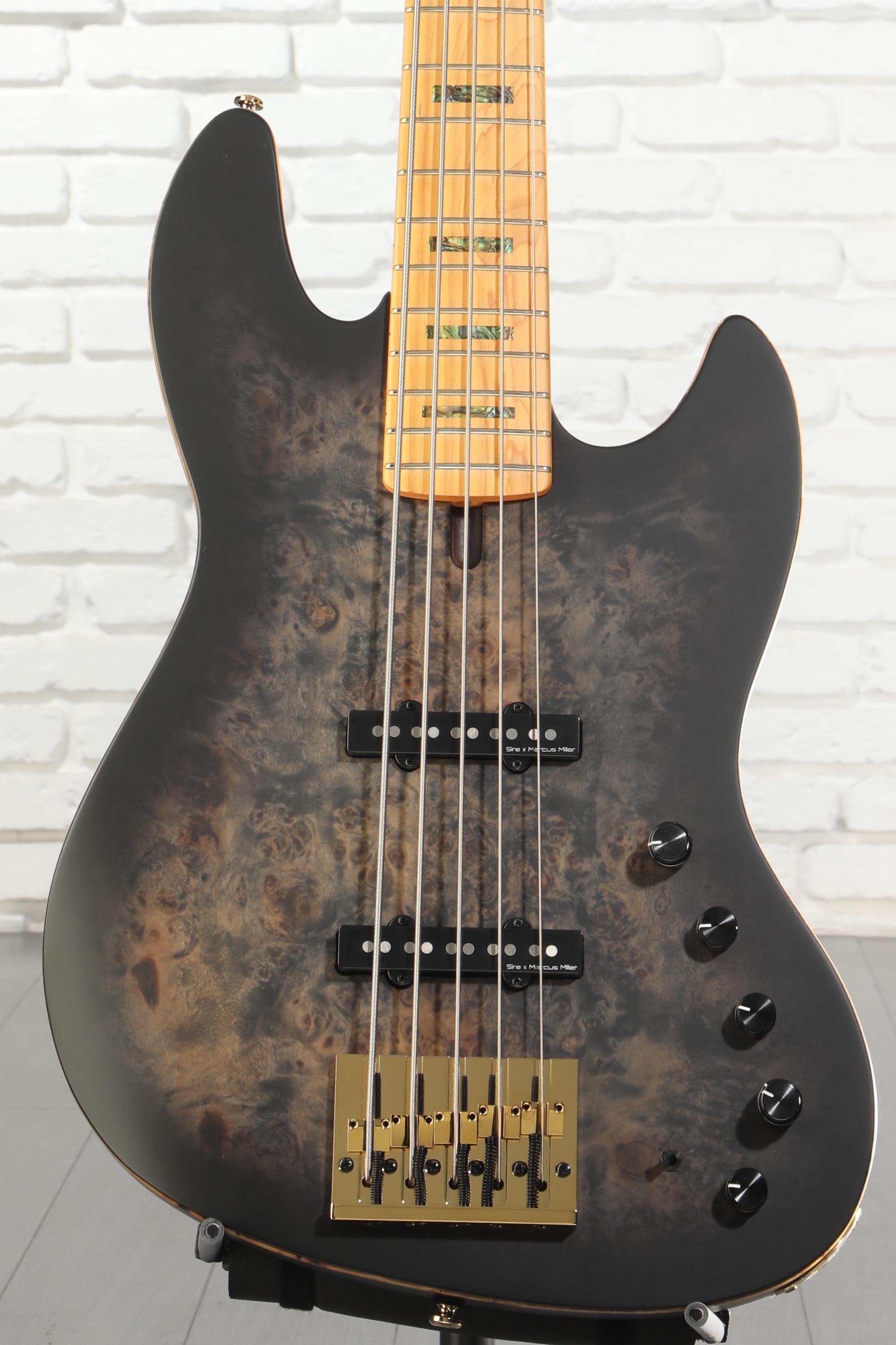 Sire Marcus Miller V10 5-string Bass Guitar - Trans Black Satin