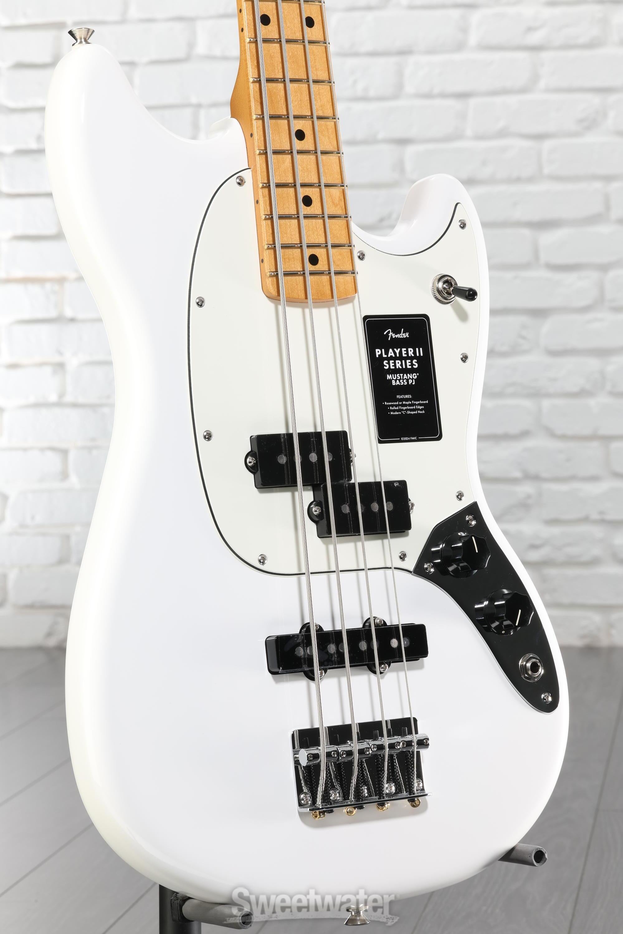 Photo of Fender Player II Mustang Bass PJ - Polar White with Maple Fingerboard
