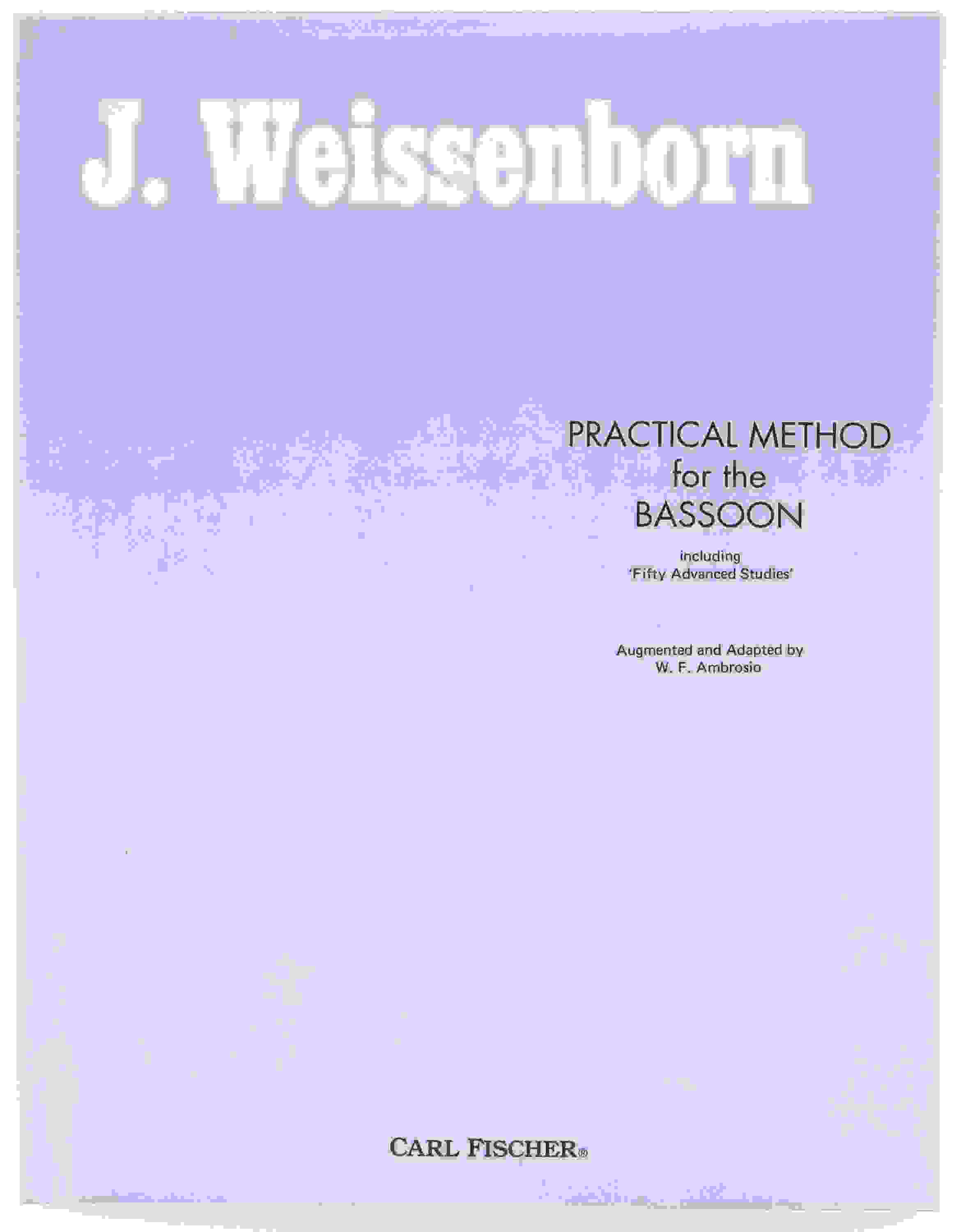 Carl Fischer Practical Method for the Bassoon