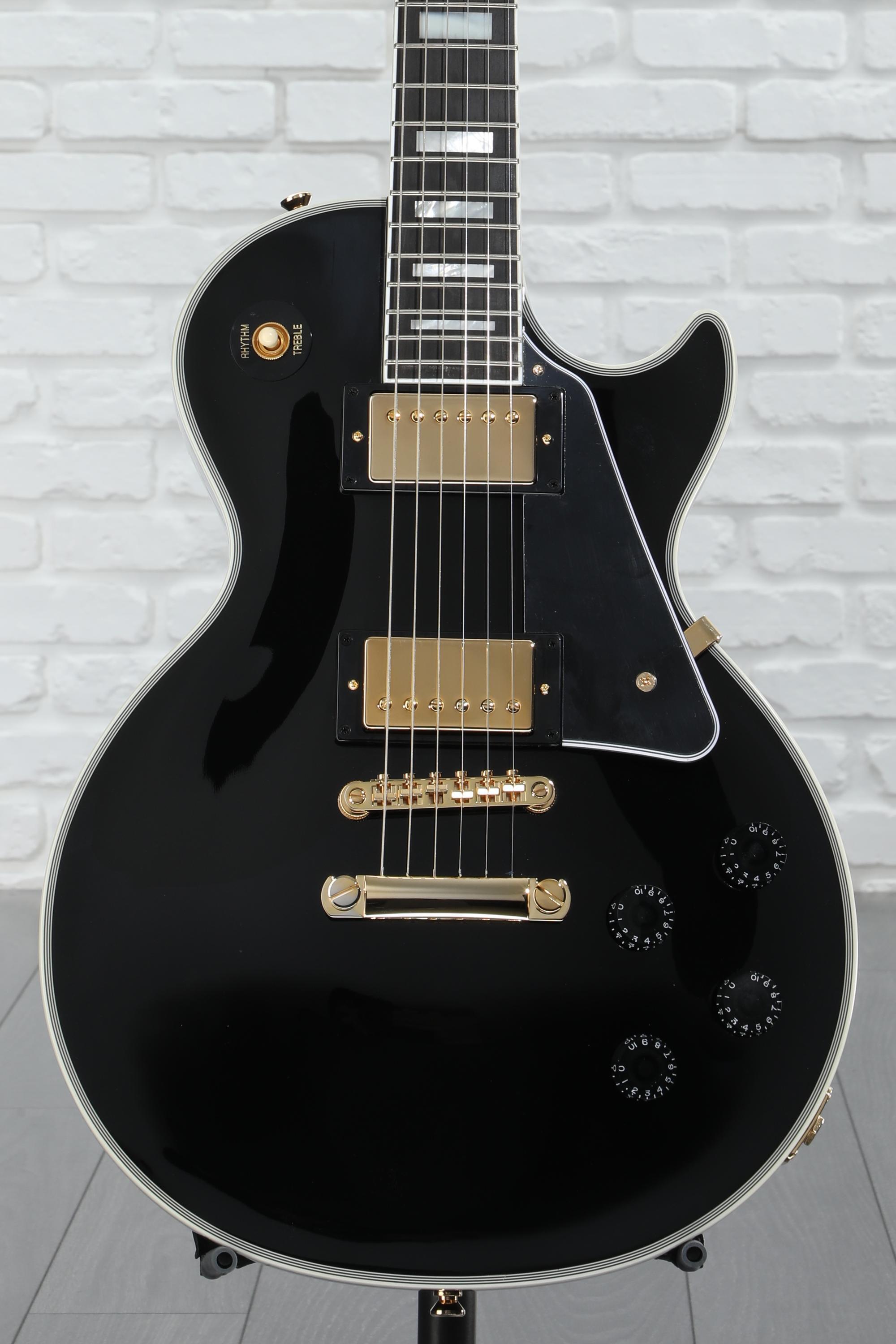ギター Epiphone Inspired by Gibson Custom Ebony Epiphone Inspired by Gibson Custom Les Paul Custom Ebony