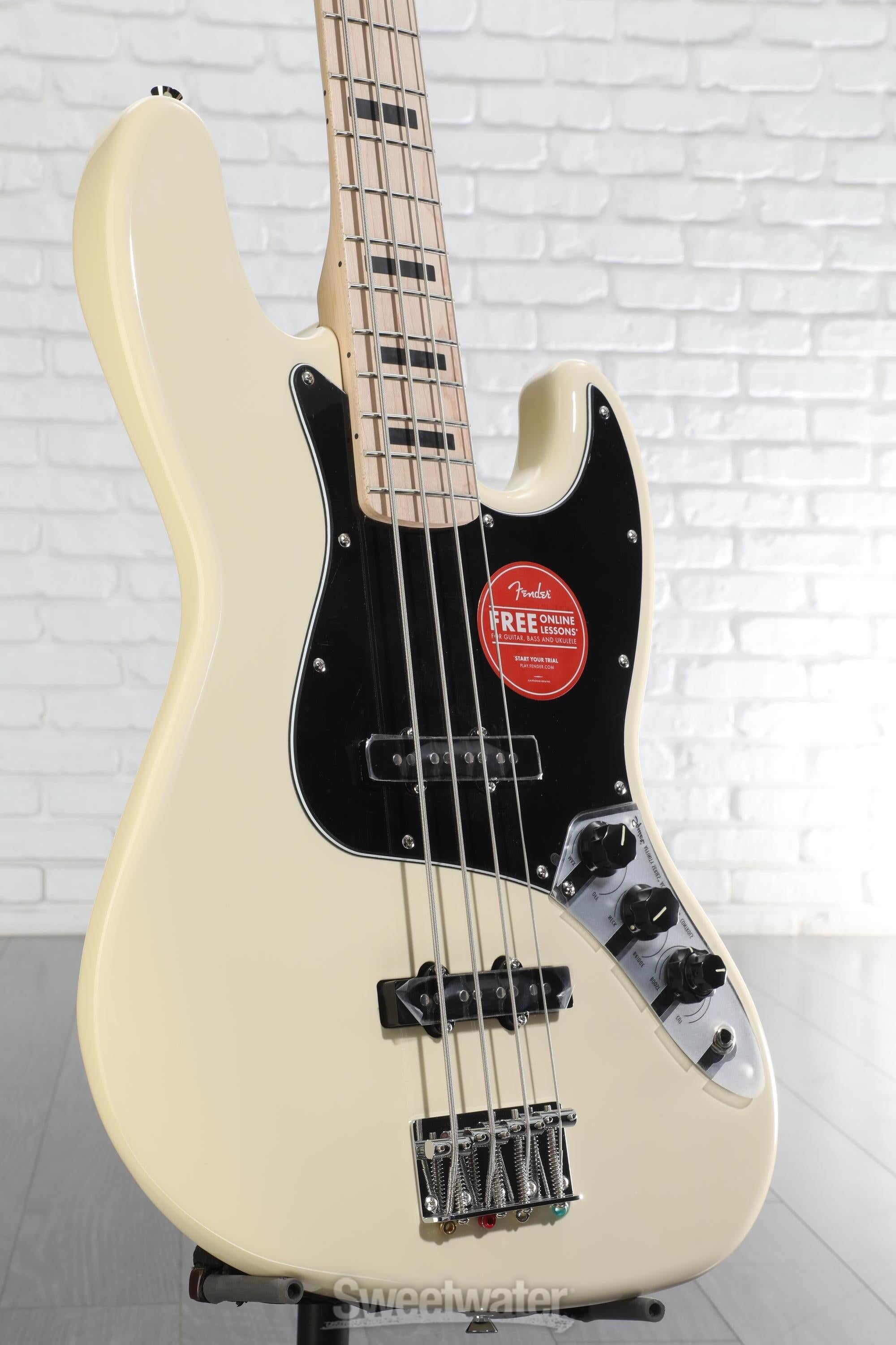 Squier Affinity Series Active Jazz Bass - Olympic White | Sweetwater