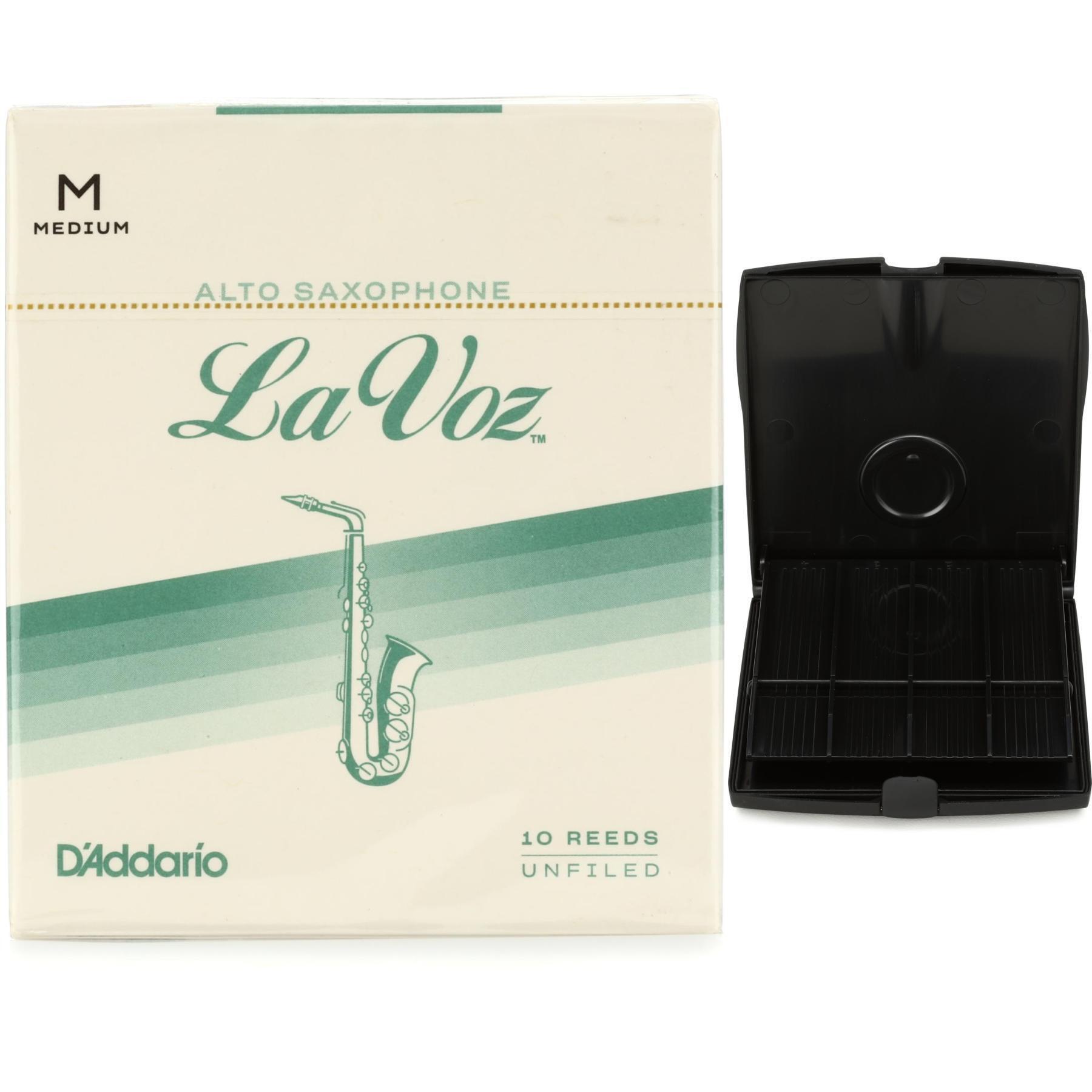D'Addario La Voz Alto Saxophone Reeds (10pack) with Reed Vitalizer