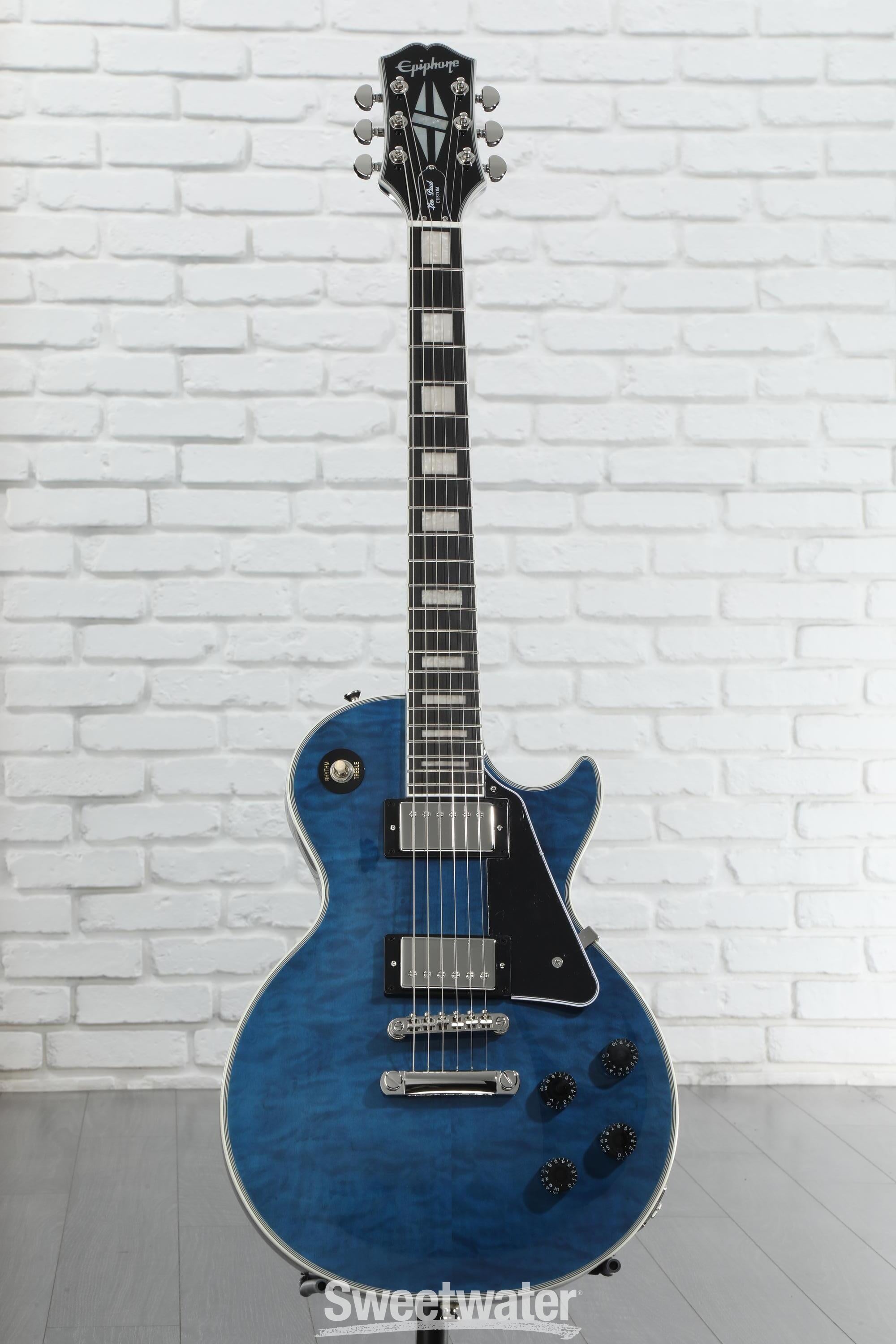 Epiphone Les Paul Custom Electric Guitar - Viper Blue