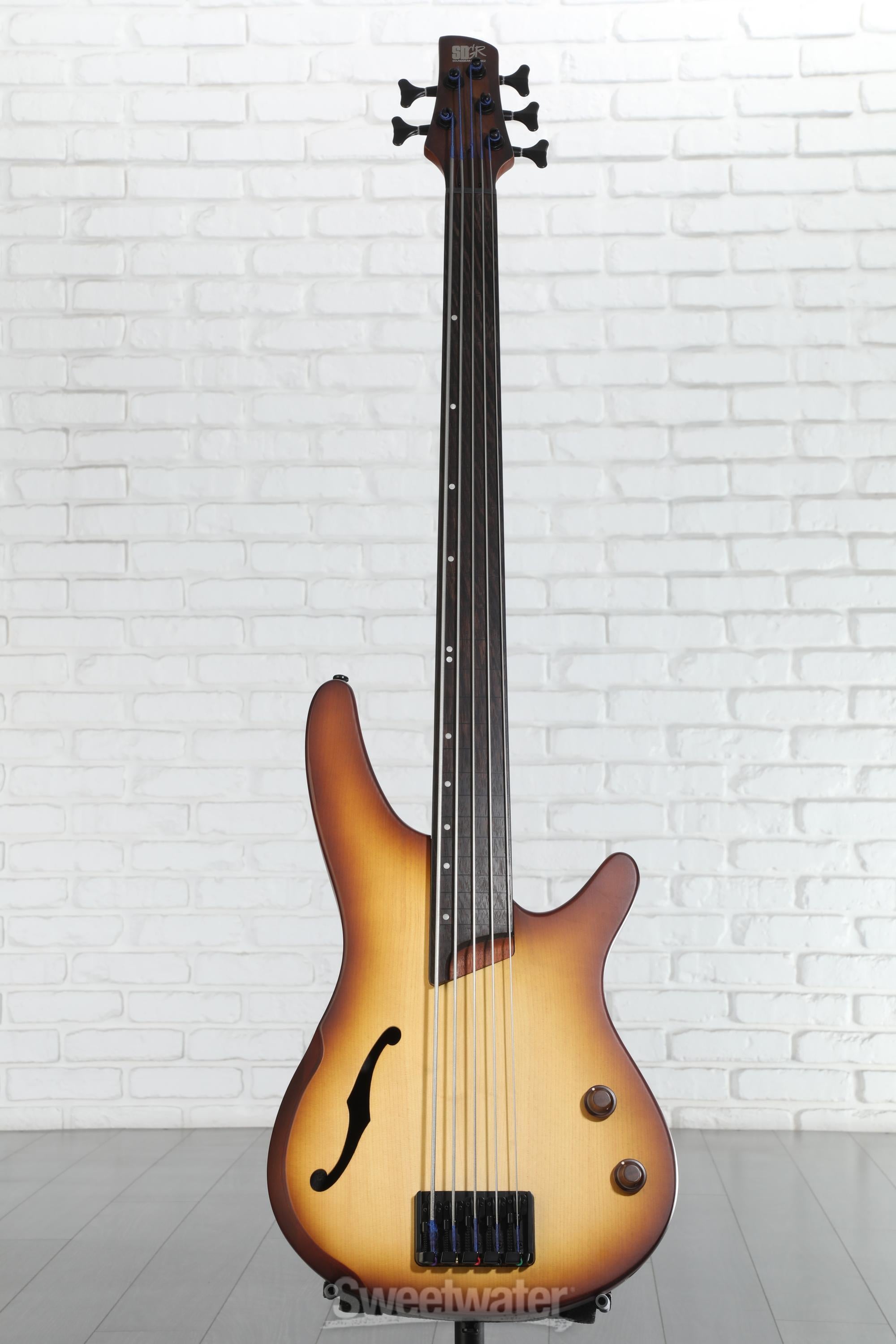 Ibanez SRH505F Fretless Bass Guitar - Natural Browned Burst Flat