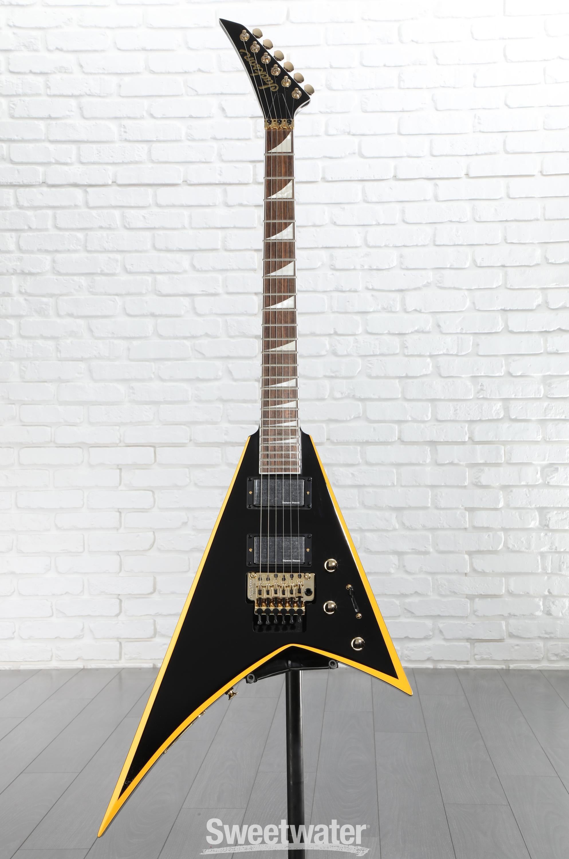 Jackson X Series Rhoads RRX24 - Black with Yellow Bevels | Sweetwater