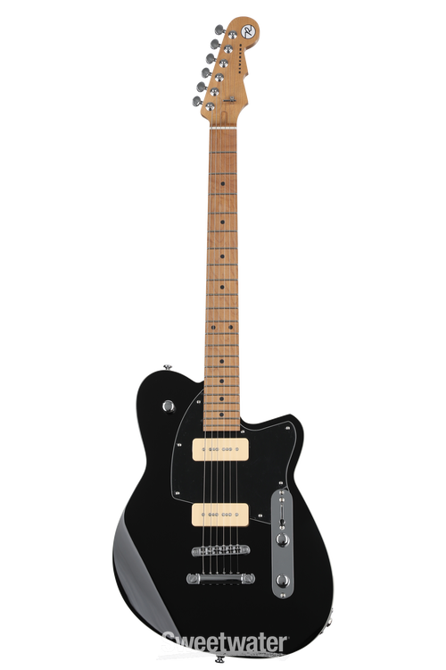 Reverend Charger 290 Electric Guitar with Roasted Maple Fingerboard -  Midnight Black