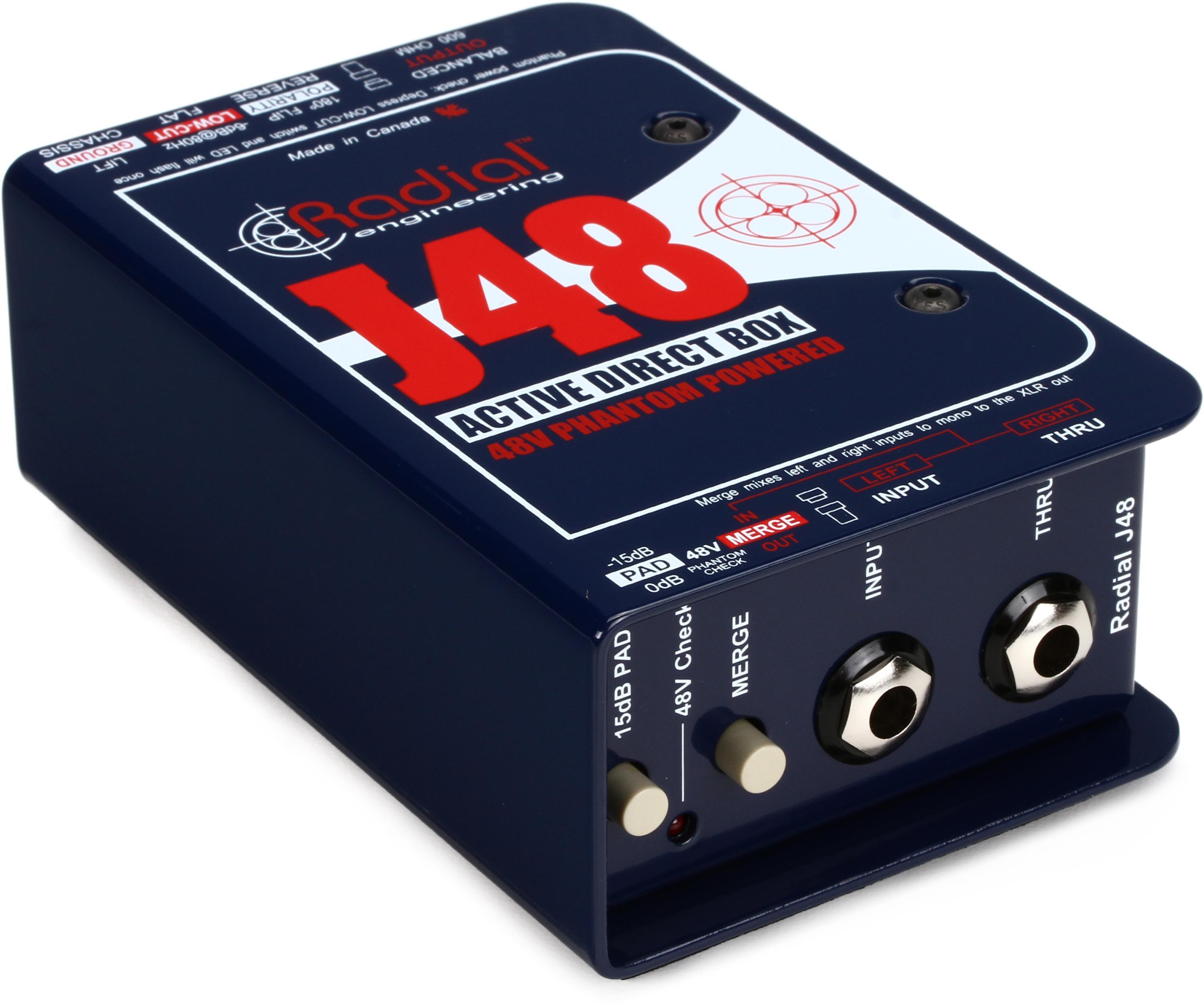 Radial J48 1-channel Active 48v Direct Box | Sweetwater