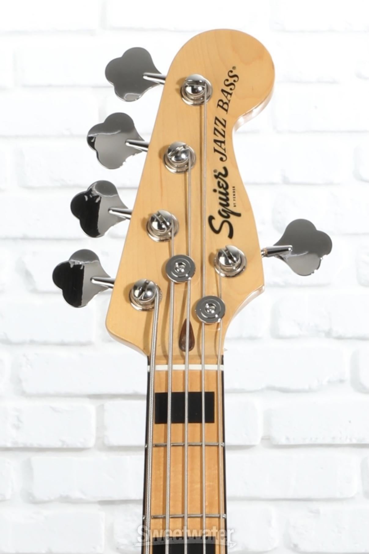 Squier Classic Vibe '70s Jazz Bass V - Black with Maple Fingerboard