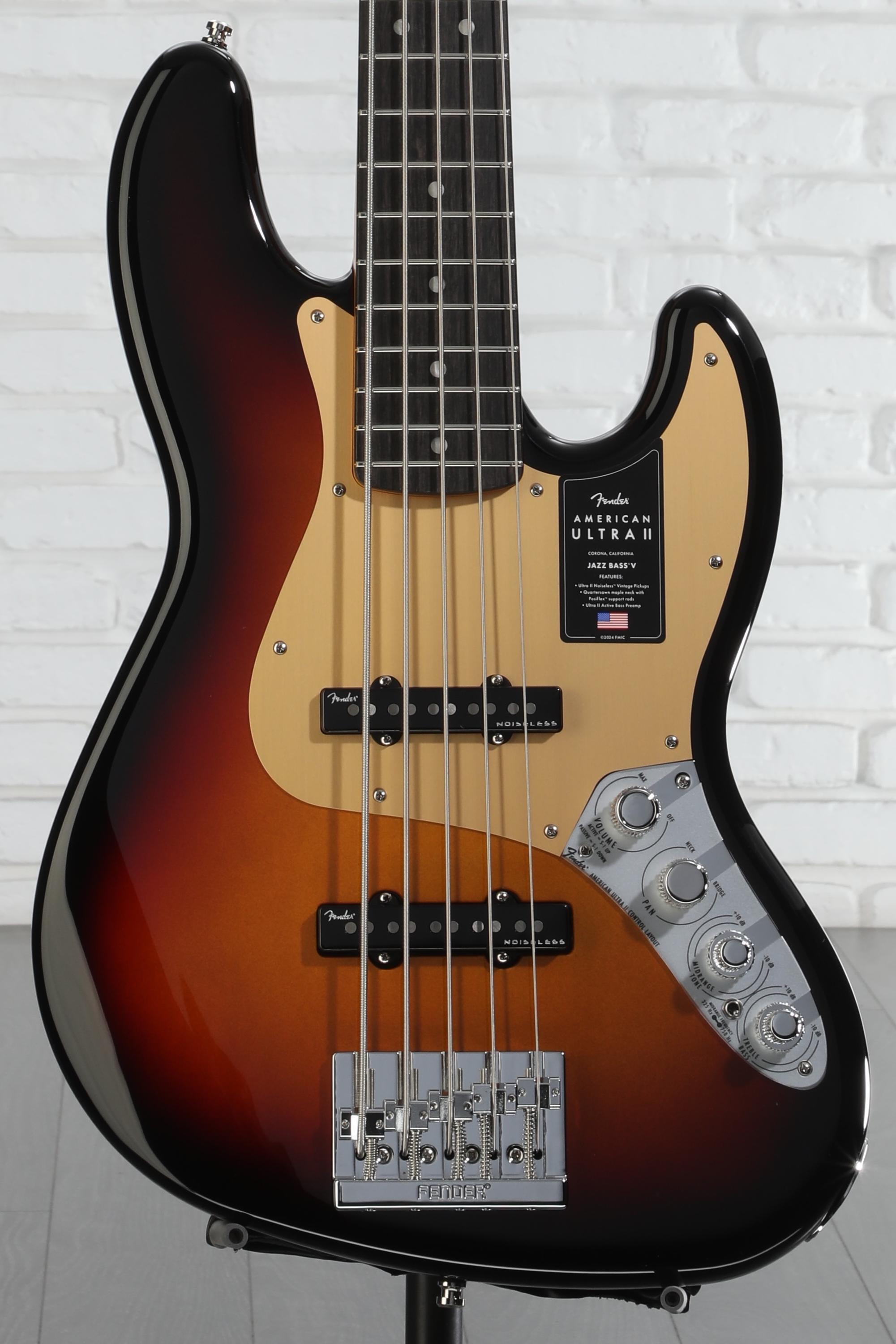 Fender American Ultra II Jazz Bass V - Ultraburst, Ebony
