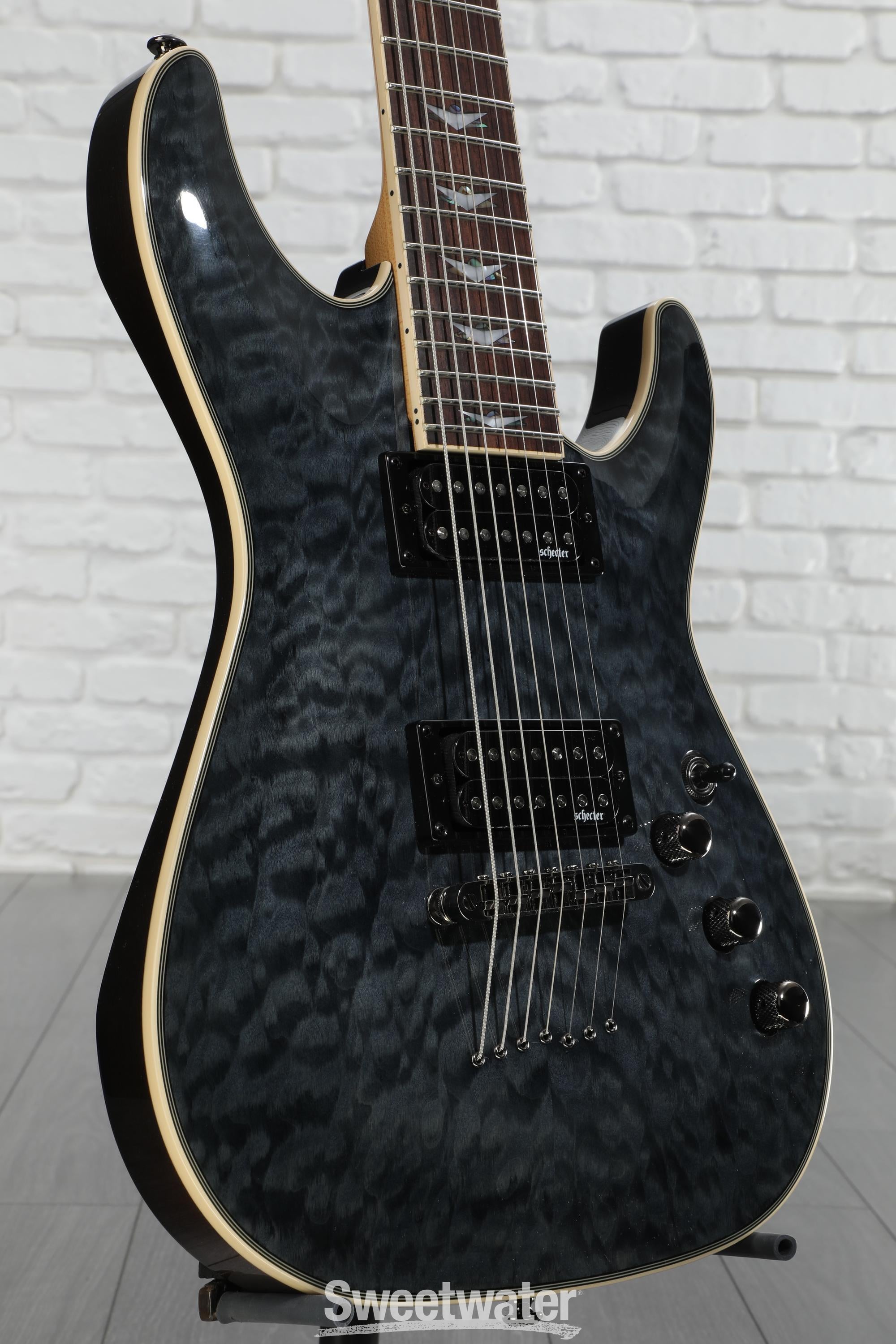 Schecter Omen Extreme-7 Electric Guitar - See Thru Black