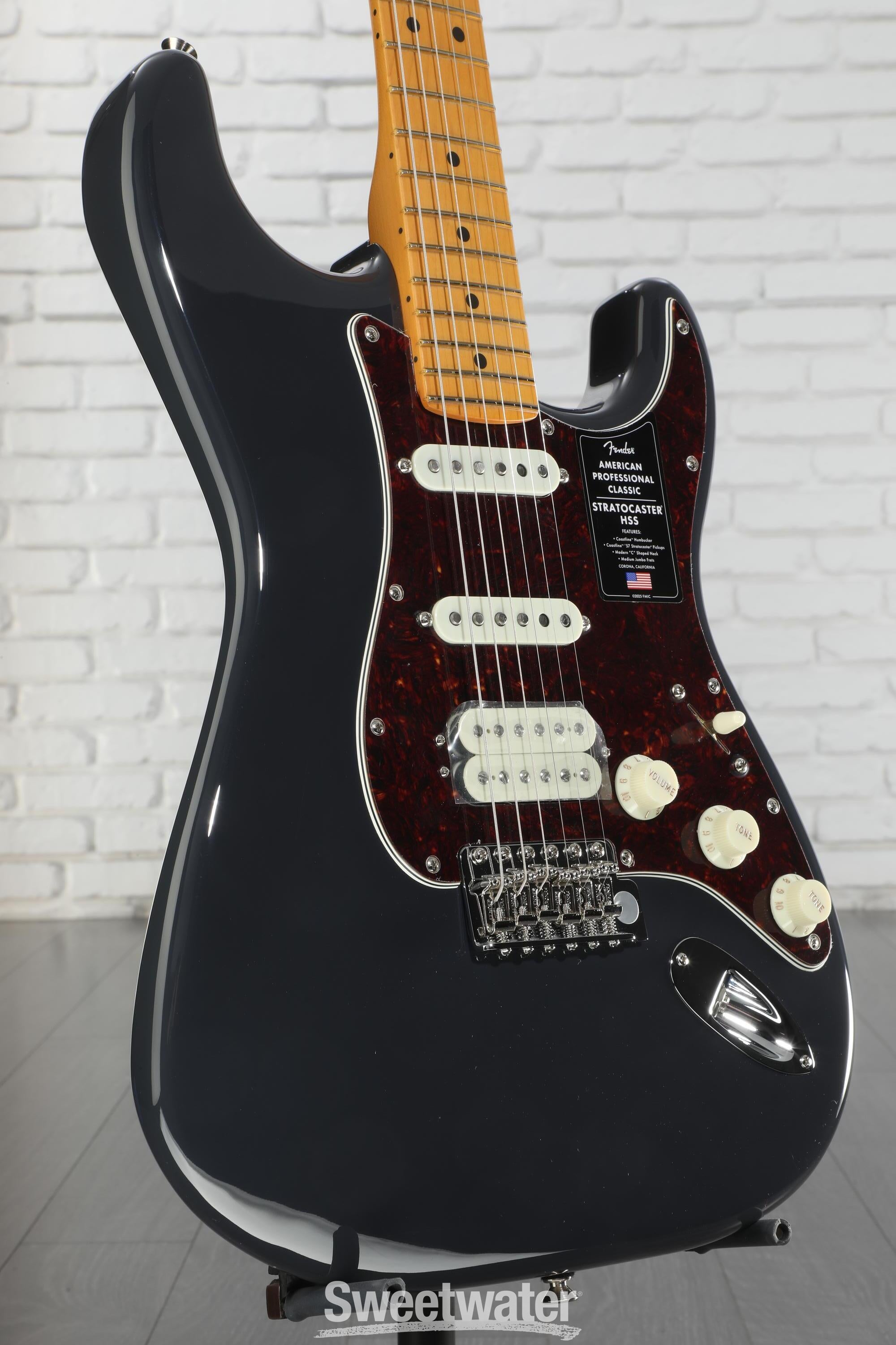 Fender American Professional Classic Stratocaster HSS Electric Guitar - Faded Black