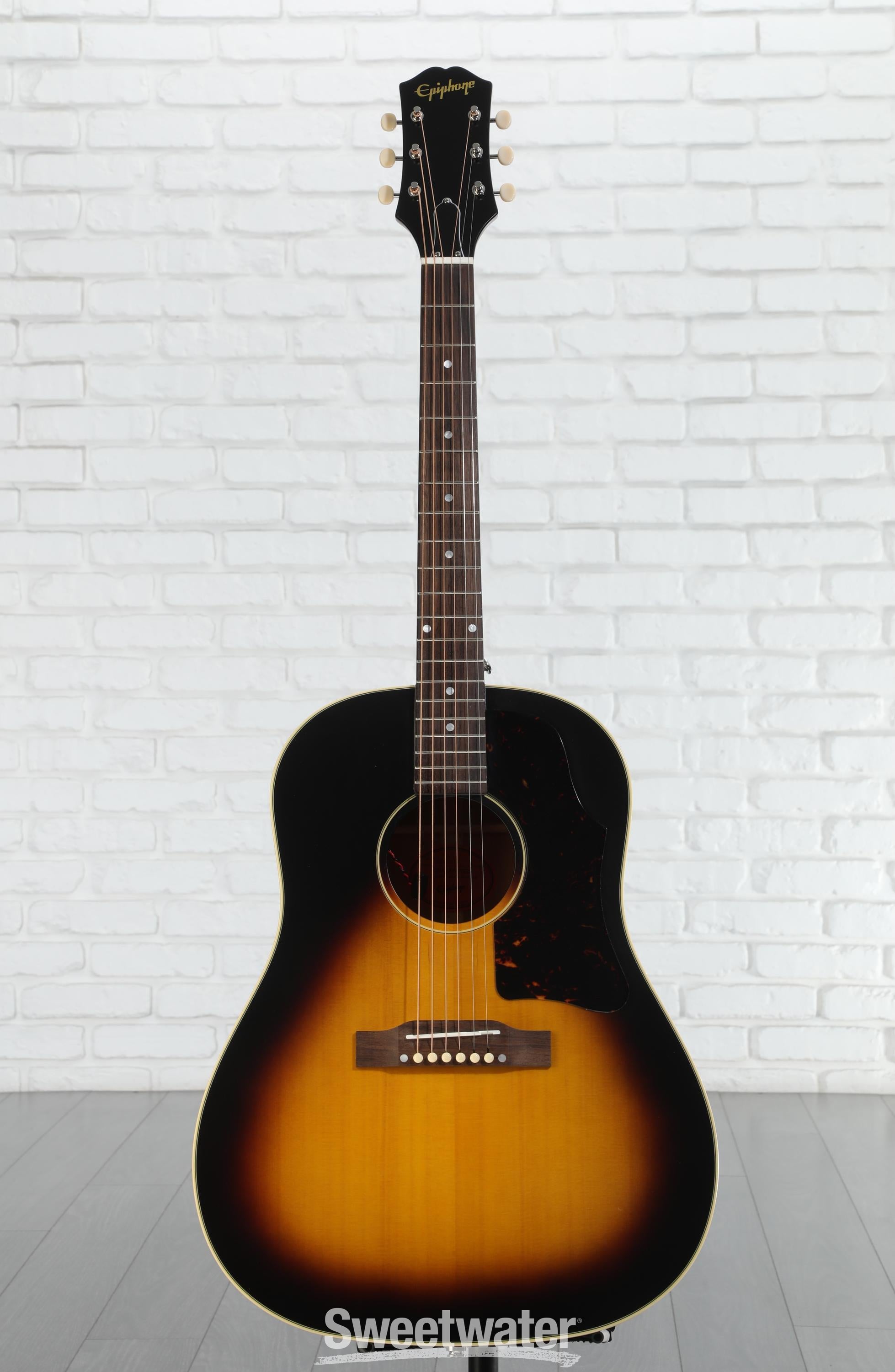 Epiphone アコースティックギター j-45 サンバースト ケース付き Epiphone J-45 Acoustic Guitar - Aged Vintage Sunburst Gloss